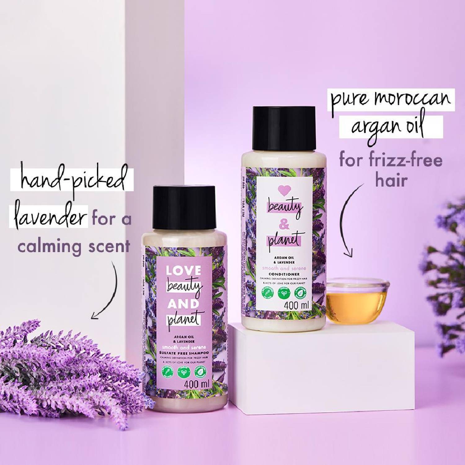 Love Beauty And Planet Argan Oil Lavender Shampoo - Image 4