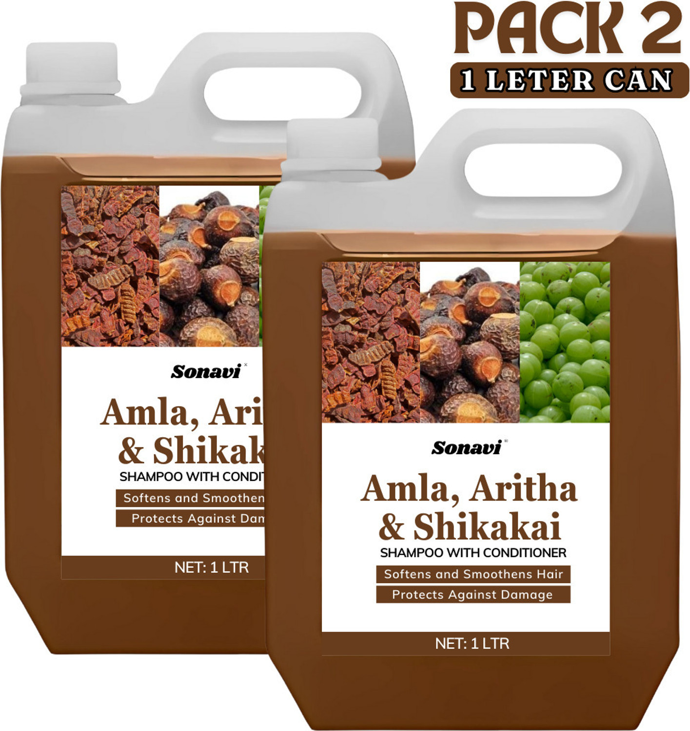 Image of Sonavi Shikakai Shampoo,Hair Fall Control Dandruff Control Shield With Goodness