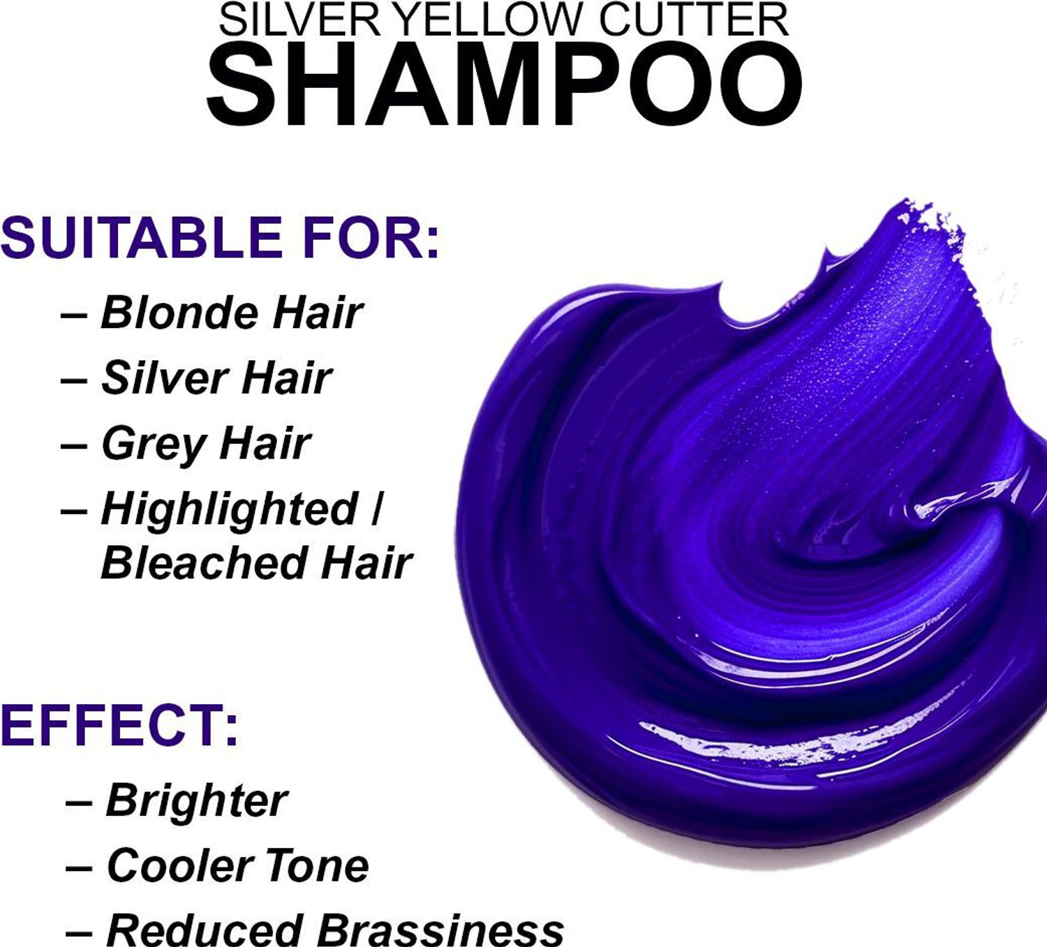 Image of Hair Pure Silver Yellow Cutter Shampoo | Nourisher & Purifier for Colored & Blonde Hair