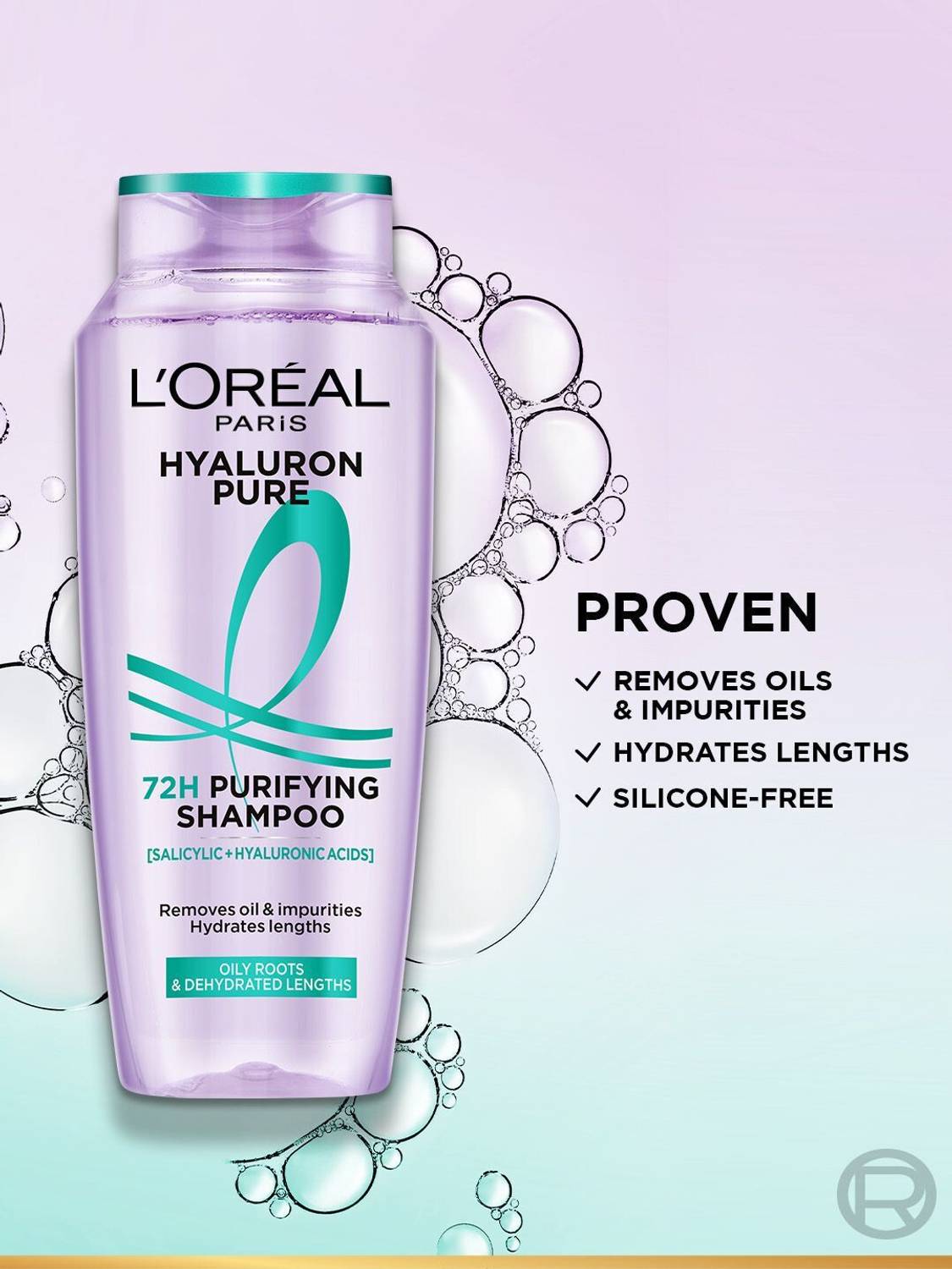 L'Oréal Hyaluron Pure 72H Purifying Shampoo 200ml - Image 2
