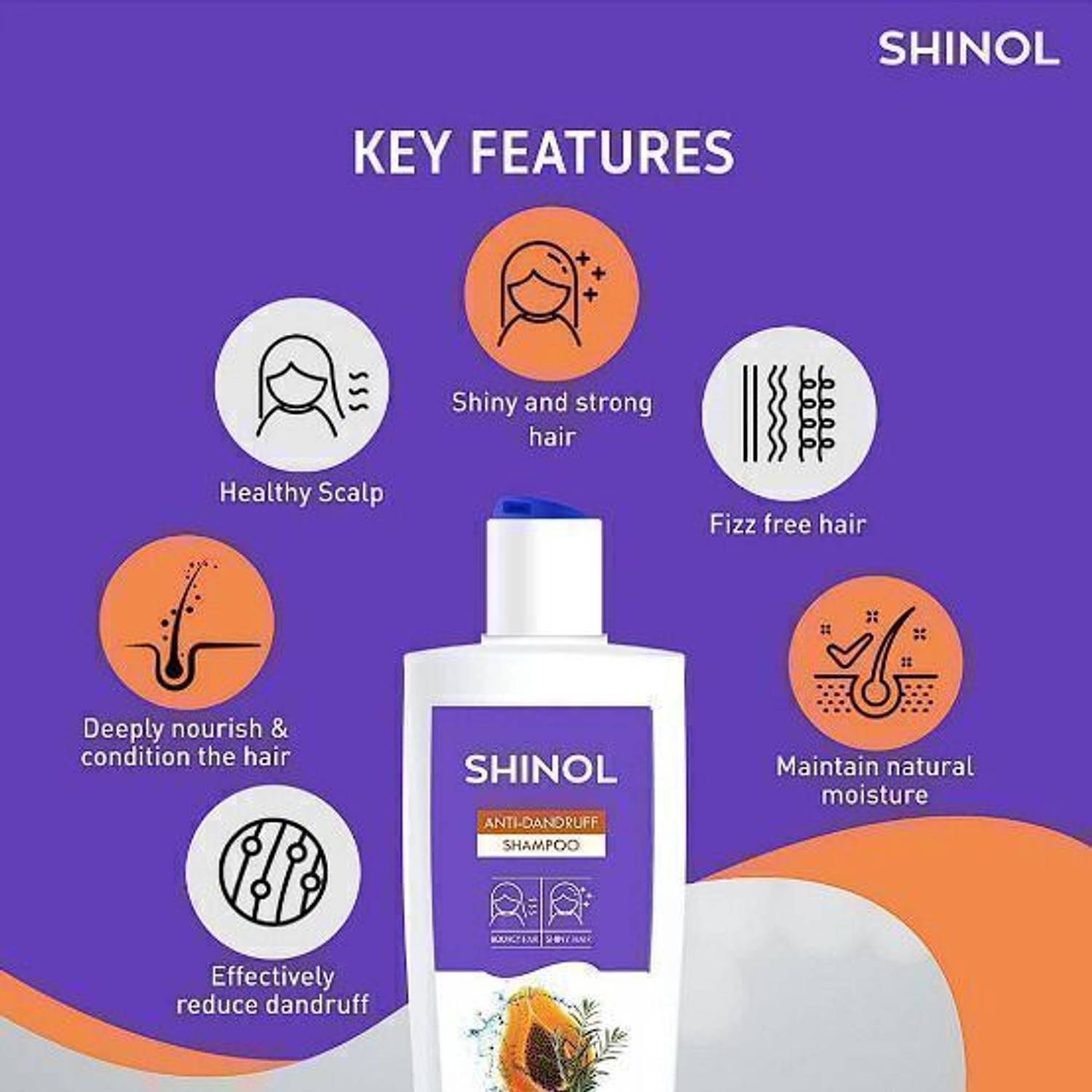 RCM SHINOL Anti-Dandruff Shampoo 200 ml - Image 2