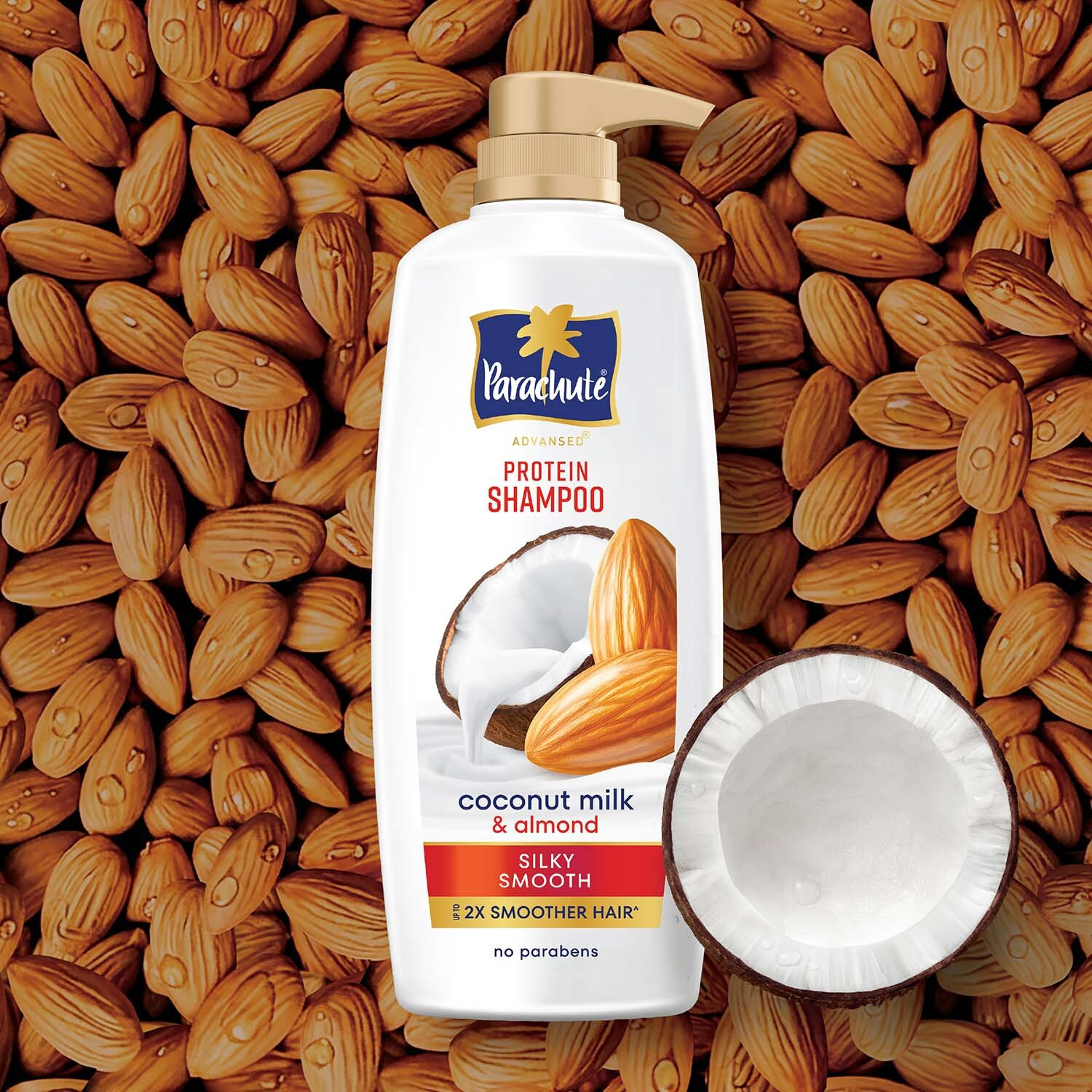 Image of Parachute Advansed Silky Smooth Protein Shampoo Up to 2X Smoother Hair Coconut Milk & Almond