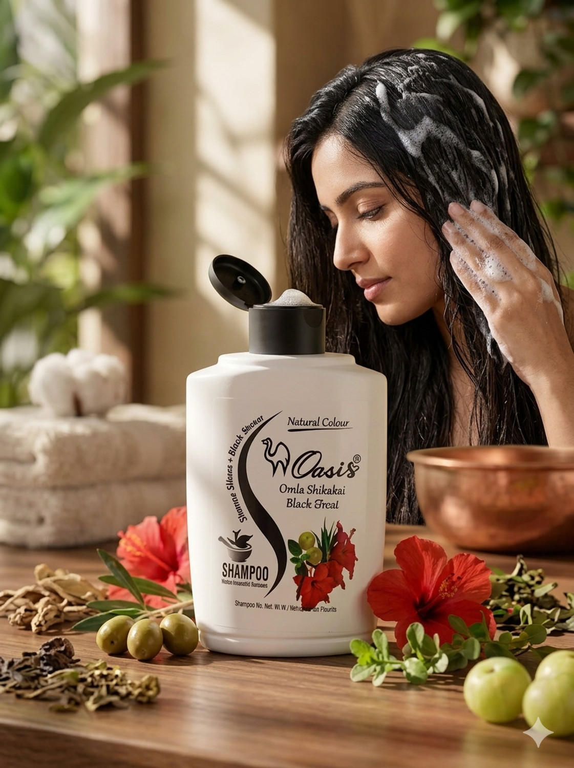 Image of OASIS Dhauta Dhara Black Shine Shampoo with Conditioner (pack of 2)