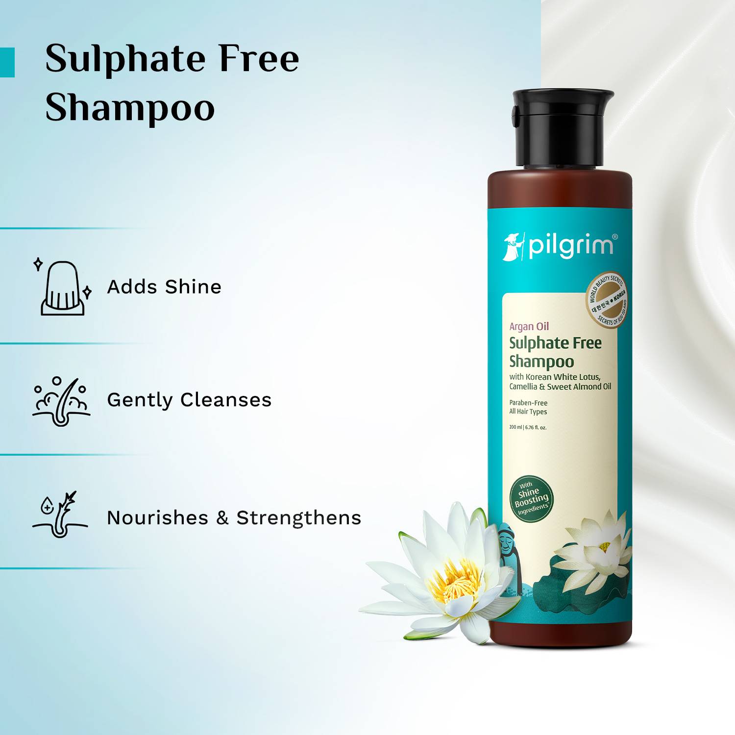 Pilgrim Sulfate Free Shampoo 200ml - Image 3
