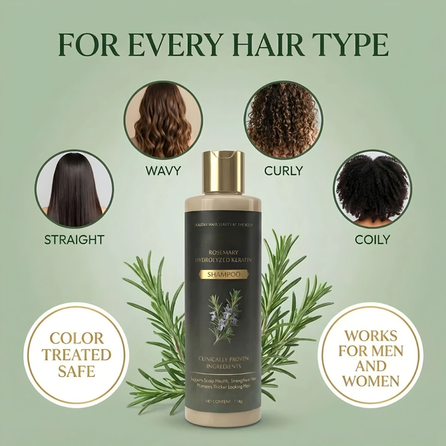 Image of Radgettim Rosemary Shampoo | For Men and Women - Non sticky smooth rinse Premium salon.