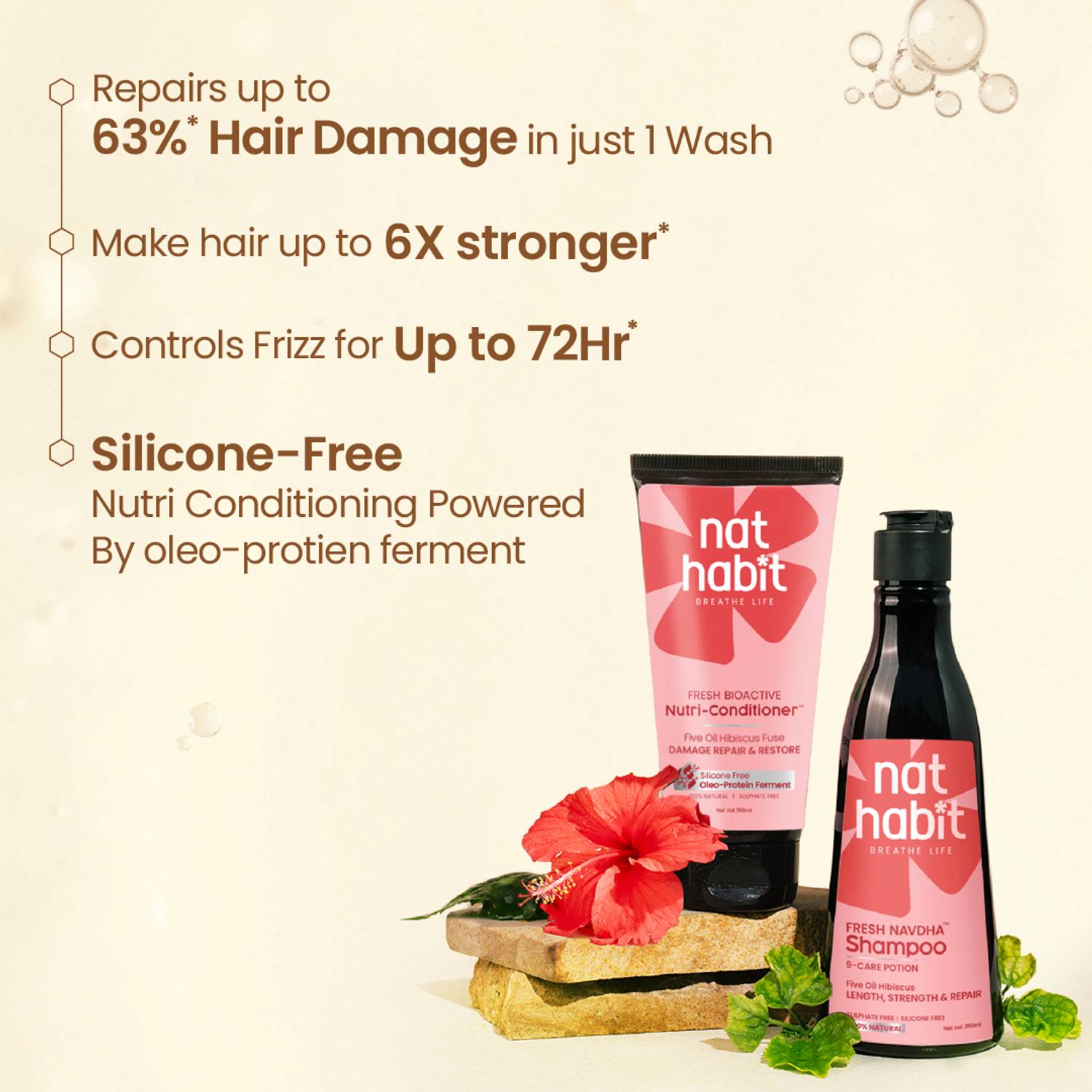Nat Habit Hibiscus Shampoo 250ml - Image 4
