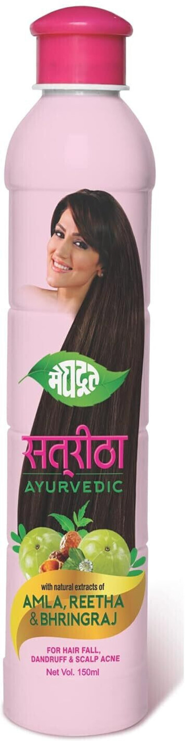 Image of MEGHDOOT Ayurvedic Satreetha Shampoo for Dandruff and Scalp Acne
