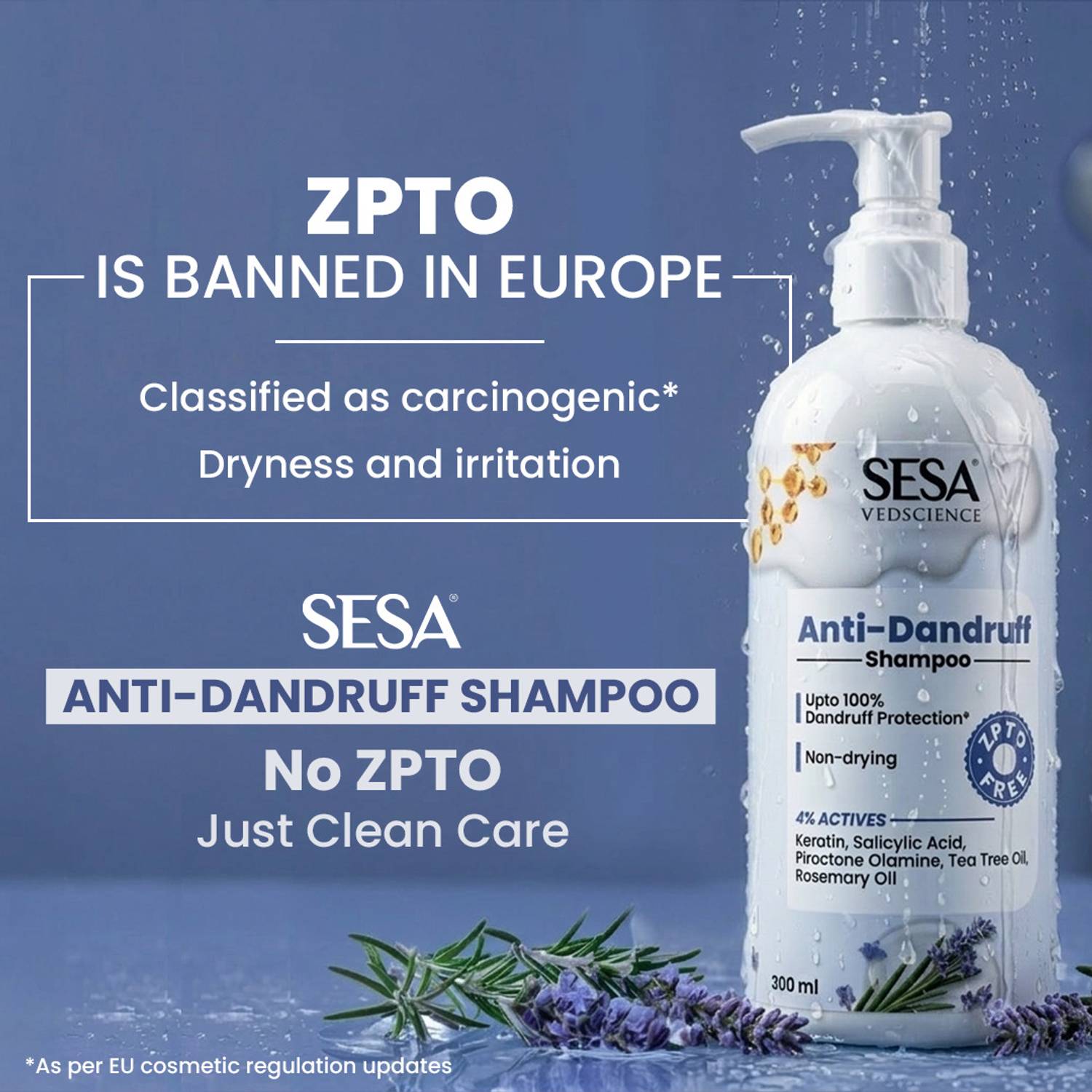 SESA Anti-Dandruff Shampoo - Keratin, Salicylic Acid - Image 2