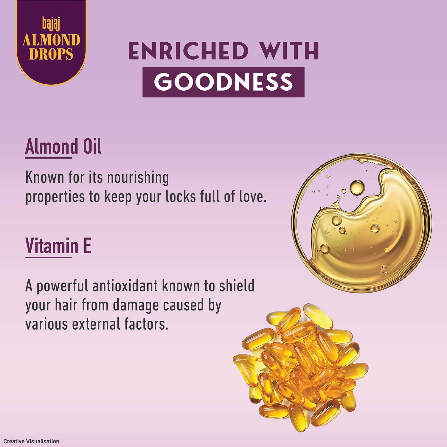 BAJAJ Almond Drops Nourishing Shampoo 340ml - Image 3