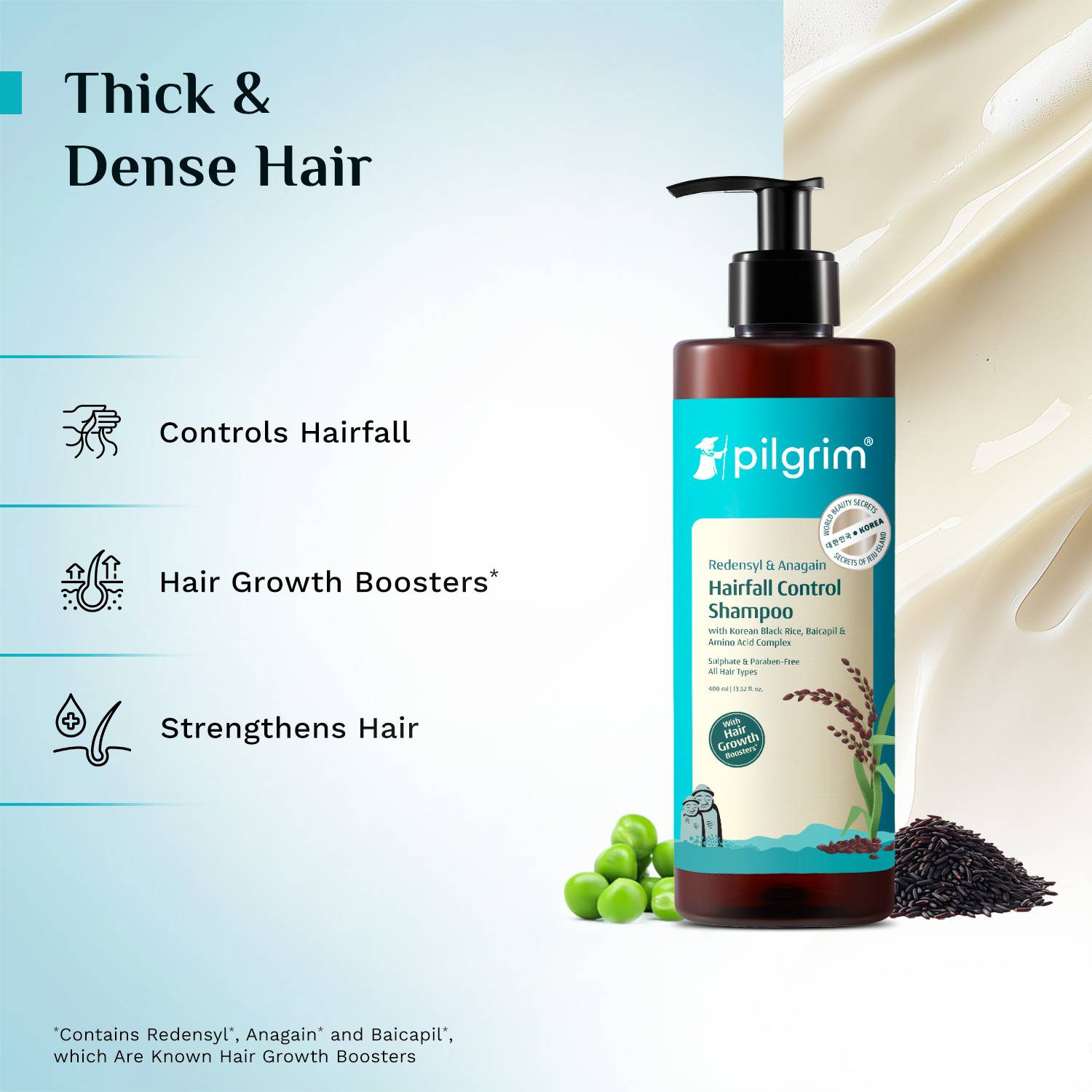 Pilgrim Redensyl & Anagain Hairfall Control Shampoo 200 ml - Image 3