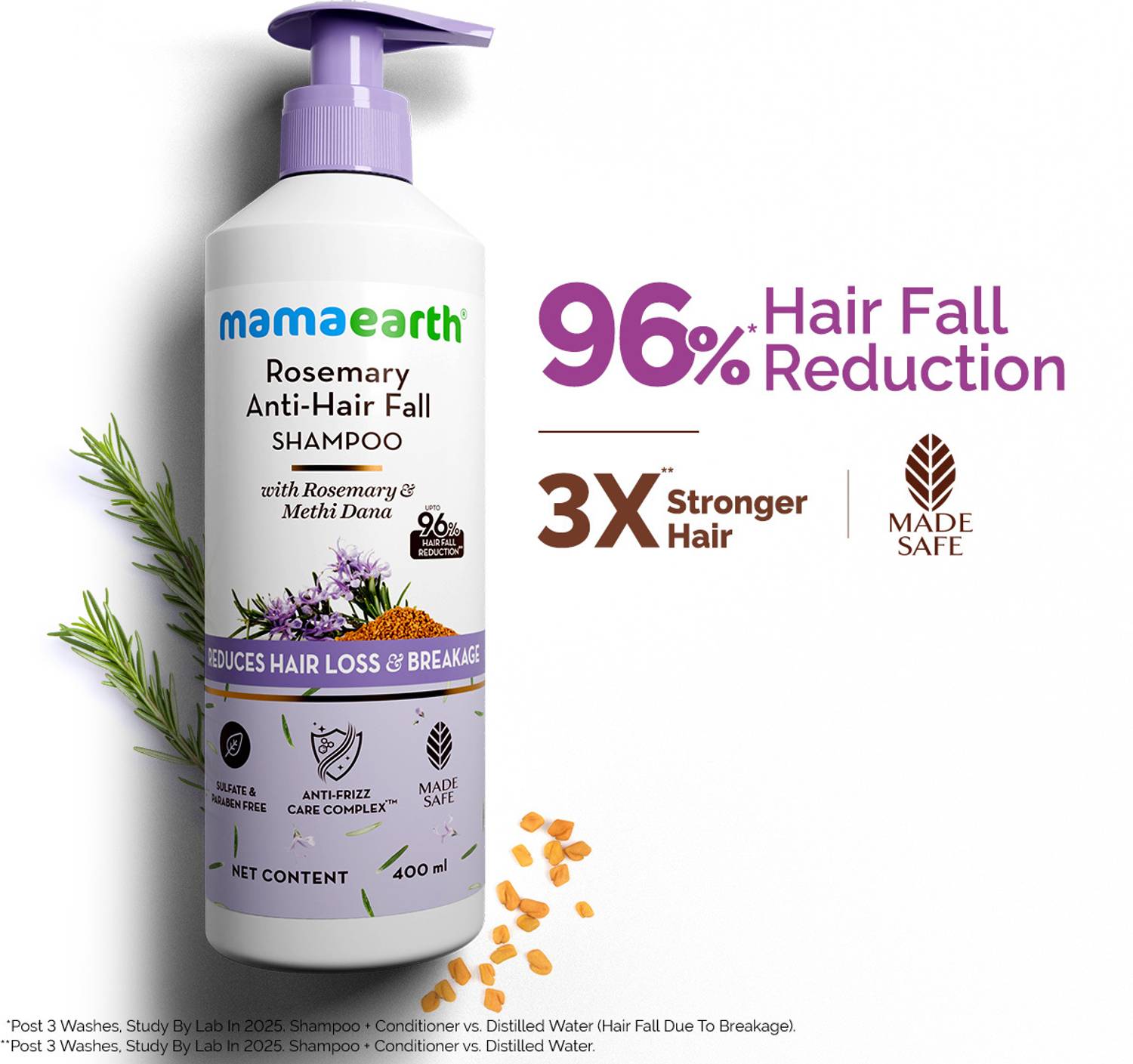 Mamaearth Rosemary Anti-Hair Fall Shampoo 250ml - Image 1