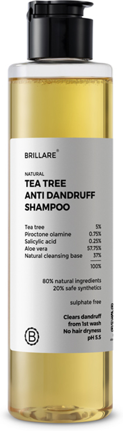 Image of BRILLARE 5% Tea Tree Anti Dandruff shampoo | Reduces Dandruff & Soothes Scalp itching
