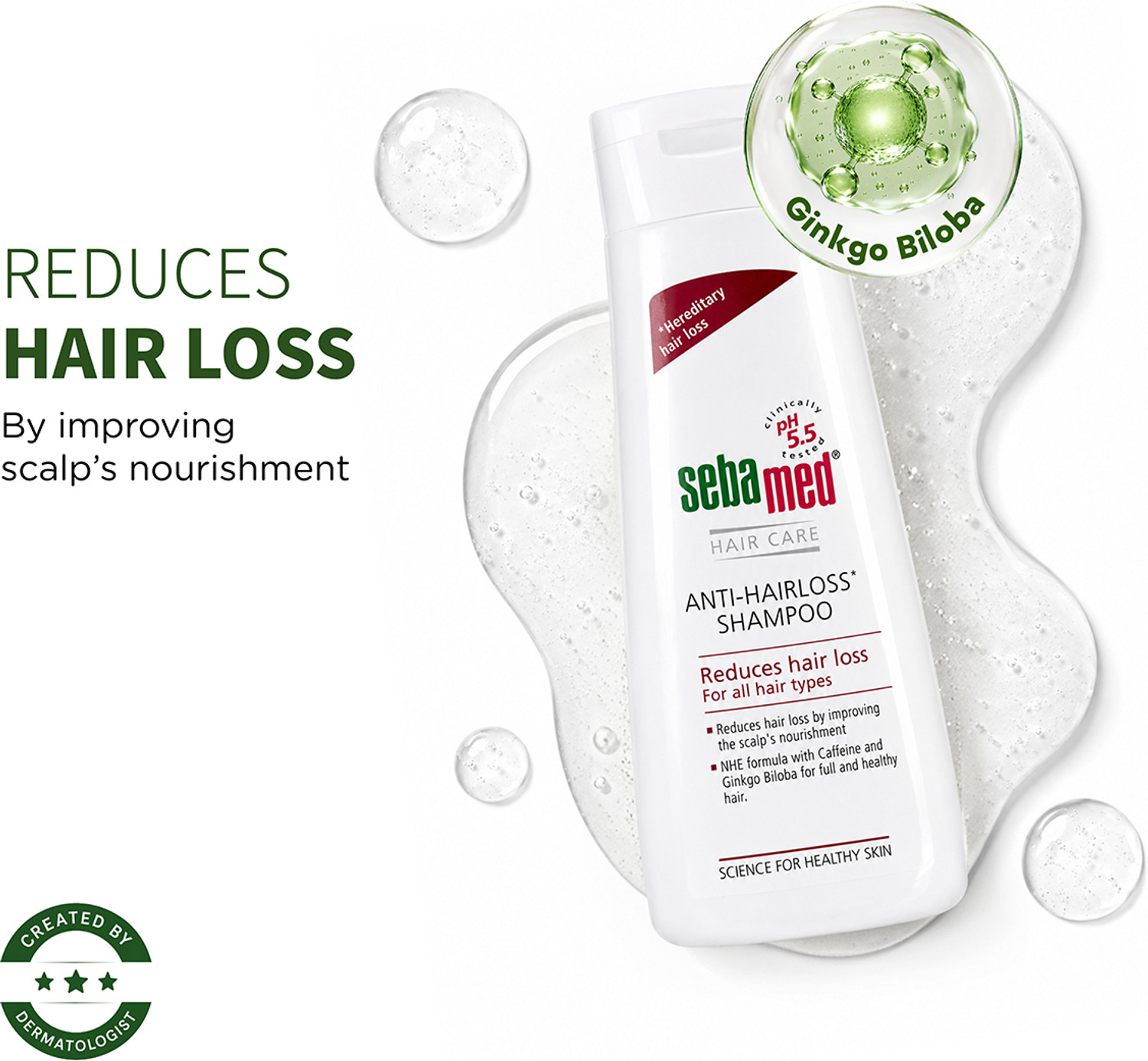Image of Sebamed Anti- Hairloss Shampoo|pH 5.5| Reduces Hair Loss |
