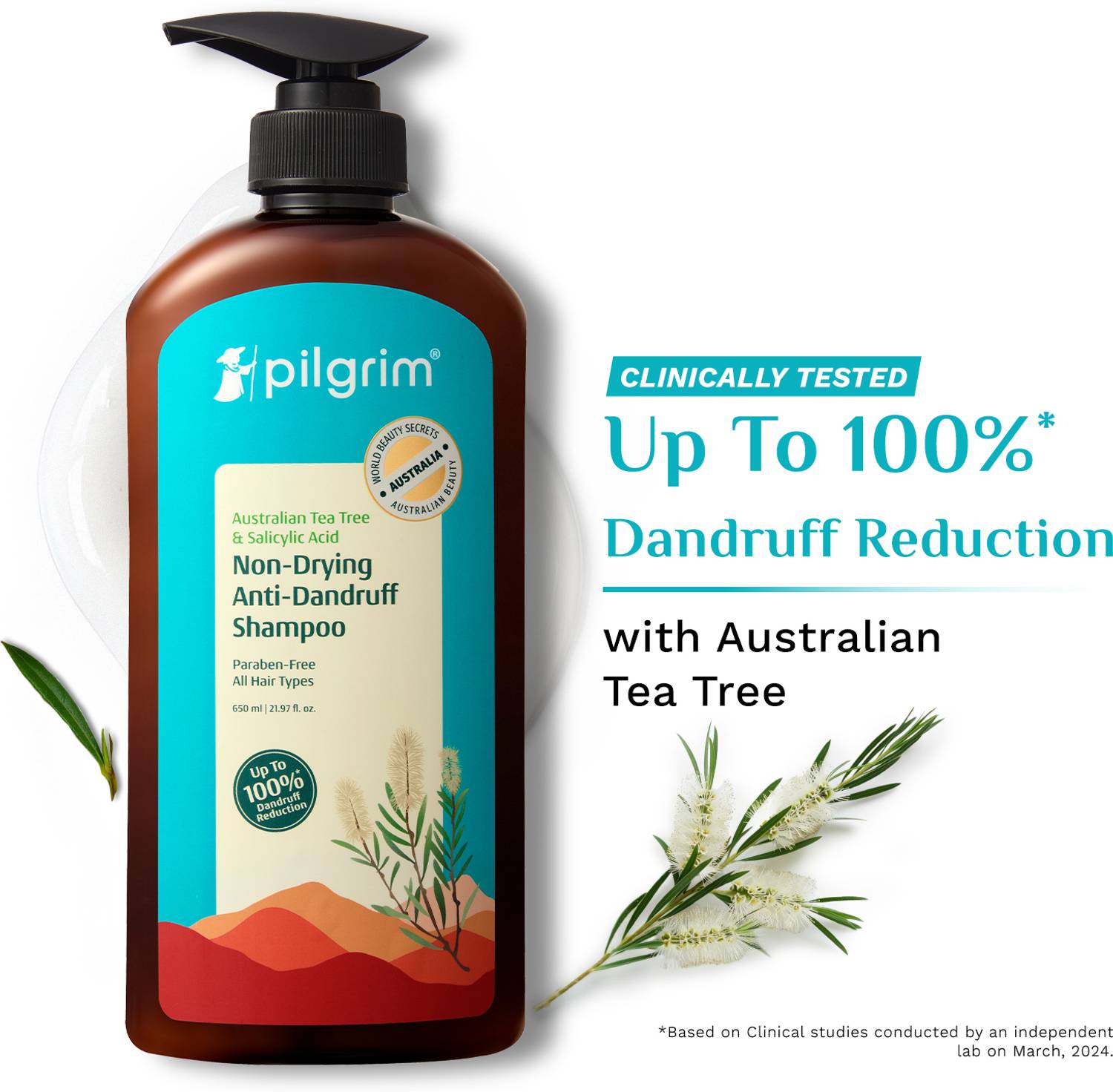 Pilgrim Australian Tea Tree Anti Dandruff Shampoo