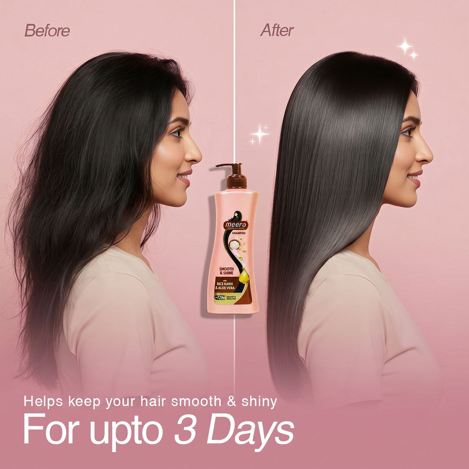 Image of Meera Smooth & Shine Shampoo|Rice Kanji & Aloe Vera