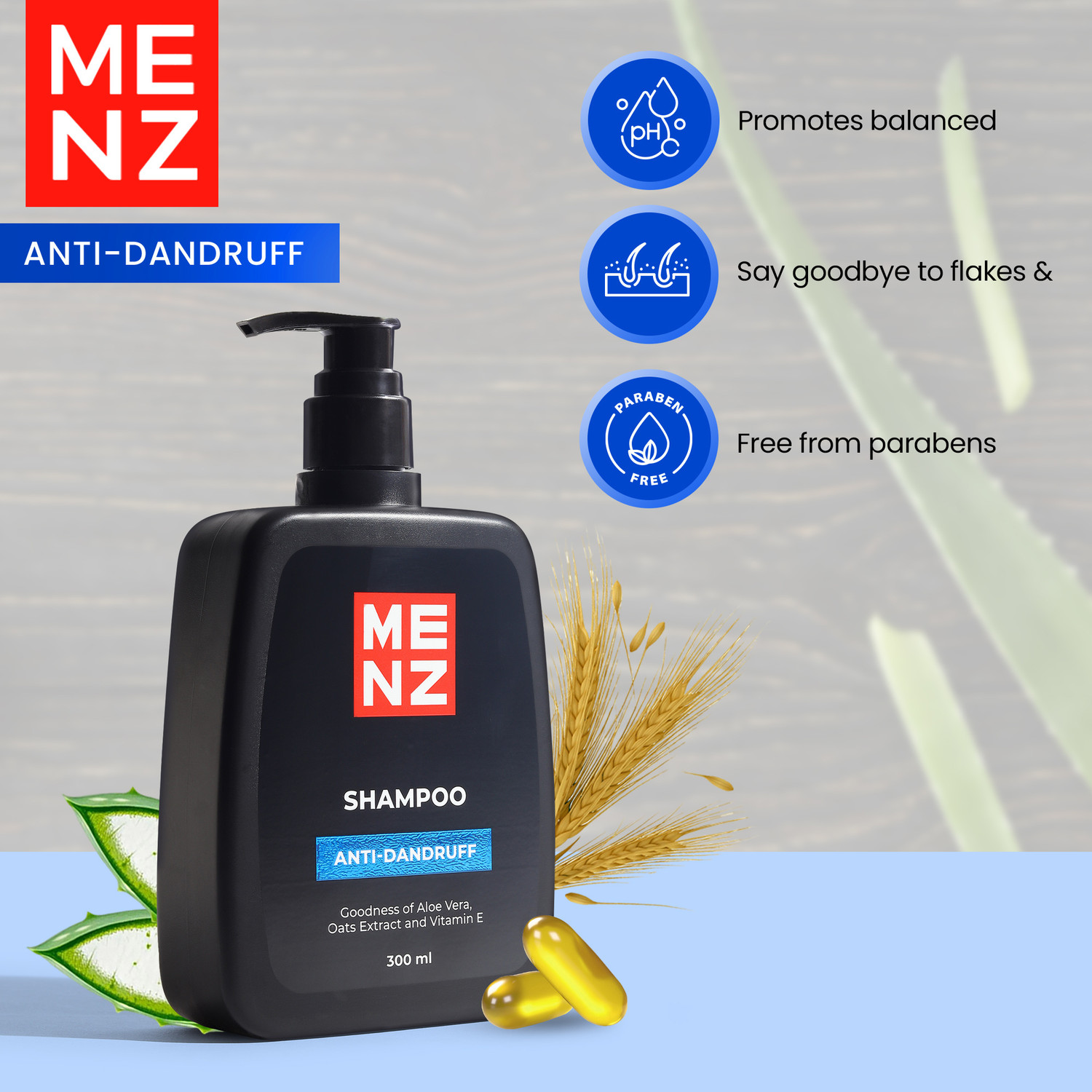 Image of MENZ Luxury Shampoo Smooth & Silky Anti-Dandruff Shampoo For Gents