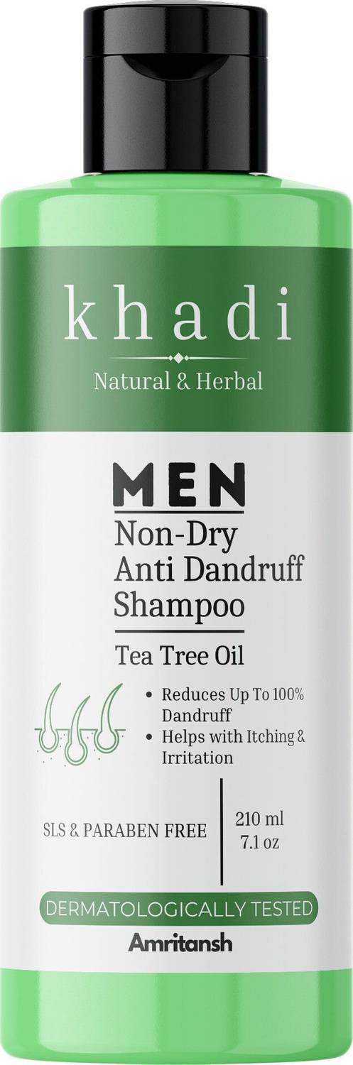 AMRITANSH Khadi MEN Anti-Dandruff Shampoo With Tea Tree Oil | Soothes Itchy Scalp