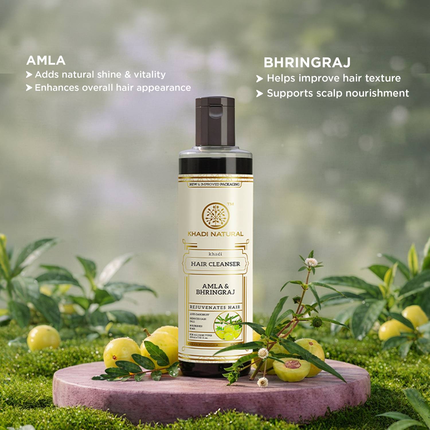 KHADI Amla & Bhringraj Hair Cleanser Shampoo 200 ml - Image 5
