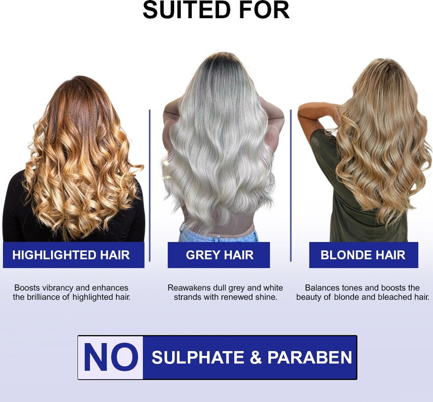 Image of Hair Pure Silver Yellow Cutter Shampoo | Nourisher & Purifier for Colored & Blonde Hair