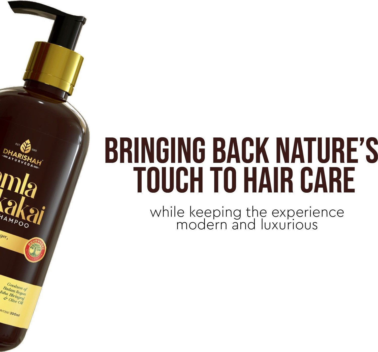 Image of Dharishah Ayurveda Amla Reetha Shikakai Shampoo for Hair Growth Ayurvedic Anti Hairfall & Anti Dandruff Shampoo