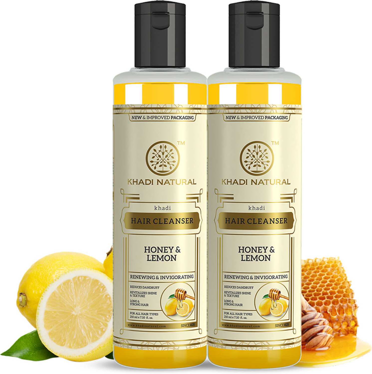 Image of KHADI NATURAL Herbal Honey & Lemon Cleanser /Shampoo (Pack of 2)