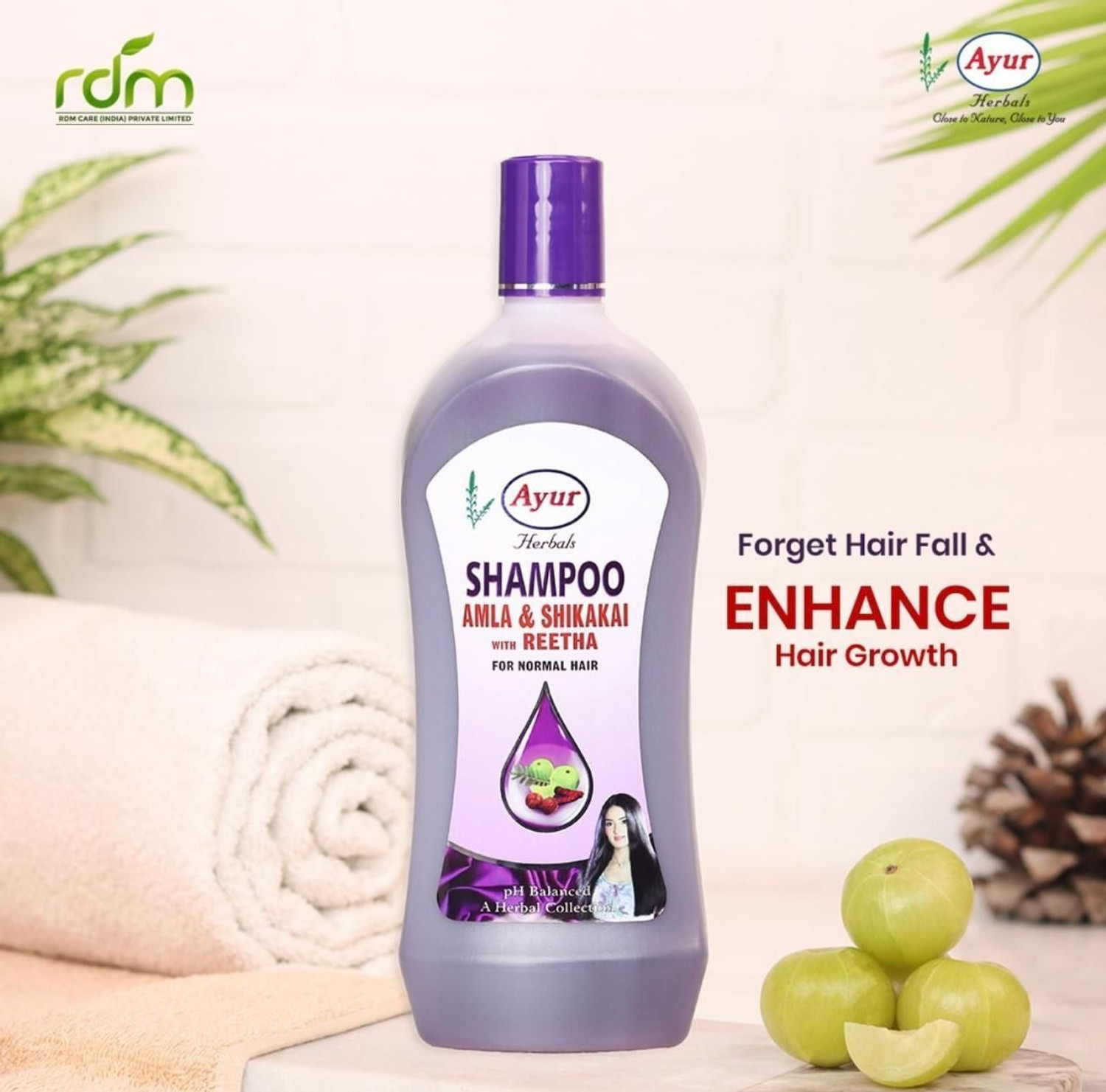 Image of AYUR HERBALS Herbal Extra Conditioner Shampoo Amla & Shikaka