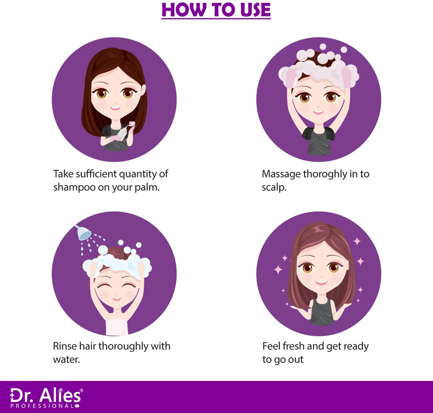 Image of Dr. Alies Professional Anti-Dandruff Shampoo - Upto 100% Dandruff Reduction with Salicylic Acid, Biotin