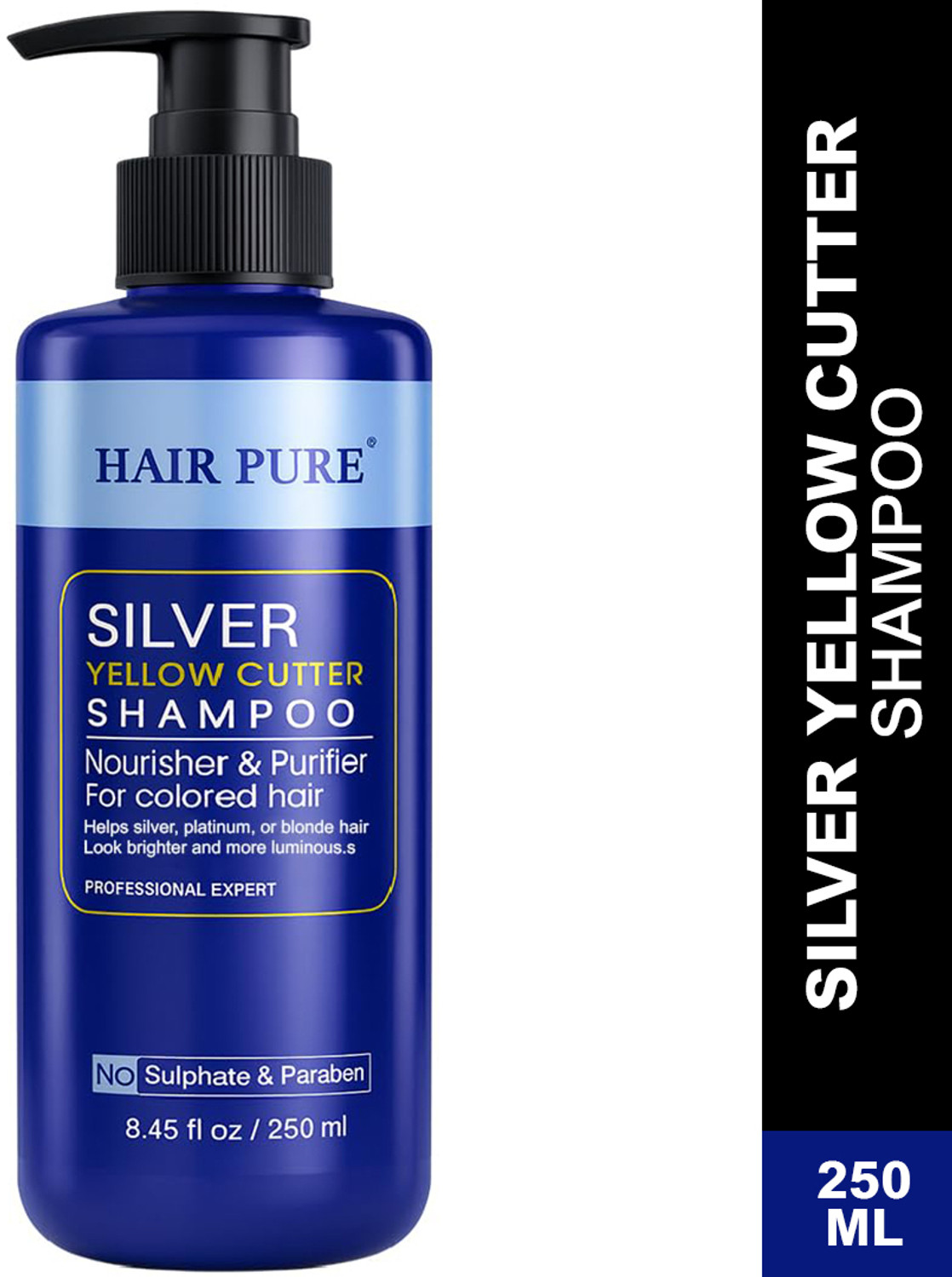 Image of Hair Pure Silver Yellow Cutter Shampoo | Nourisher & Purifier for Colored & Blonde Hair