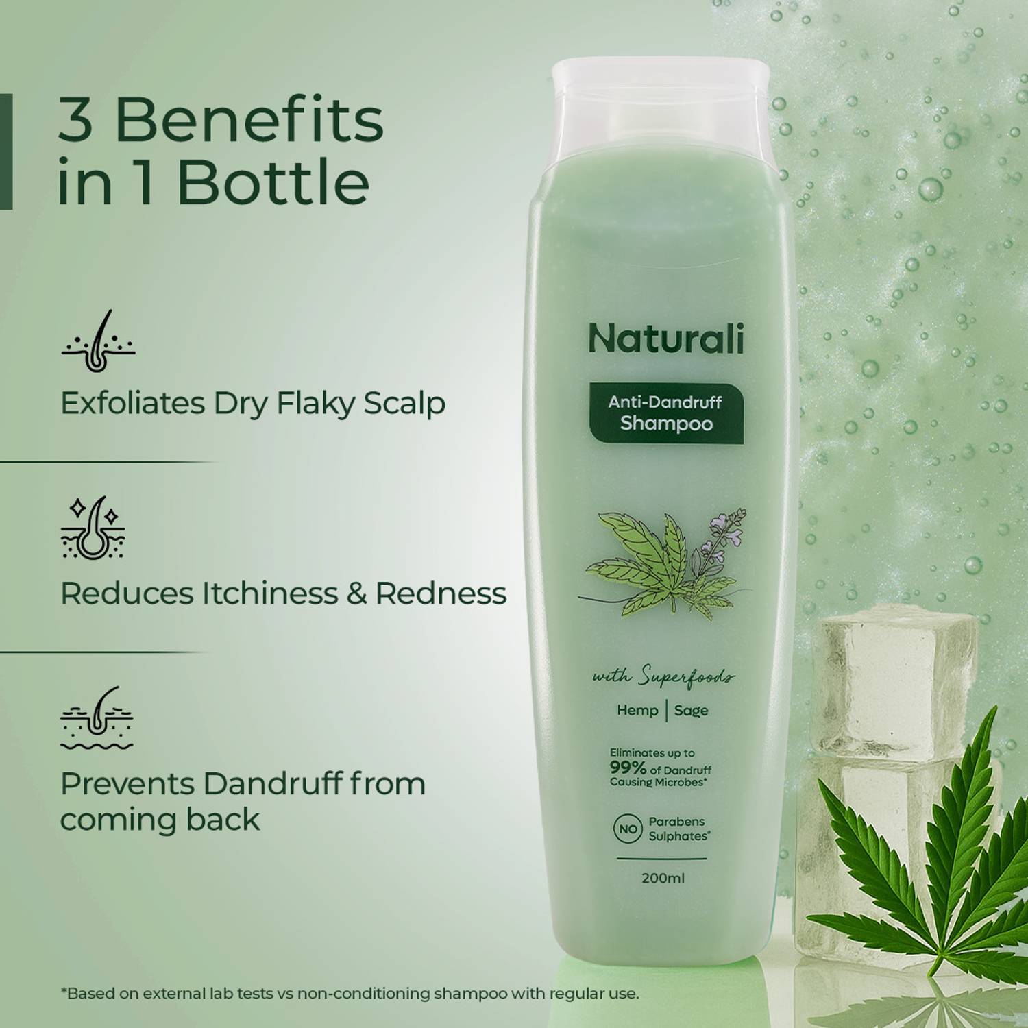 Naturali Anti Dandruff Shampoo 370ml - Image 2