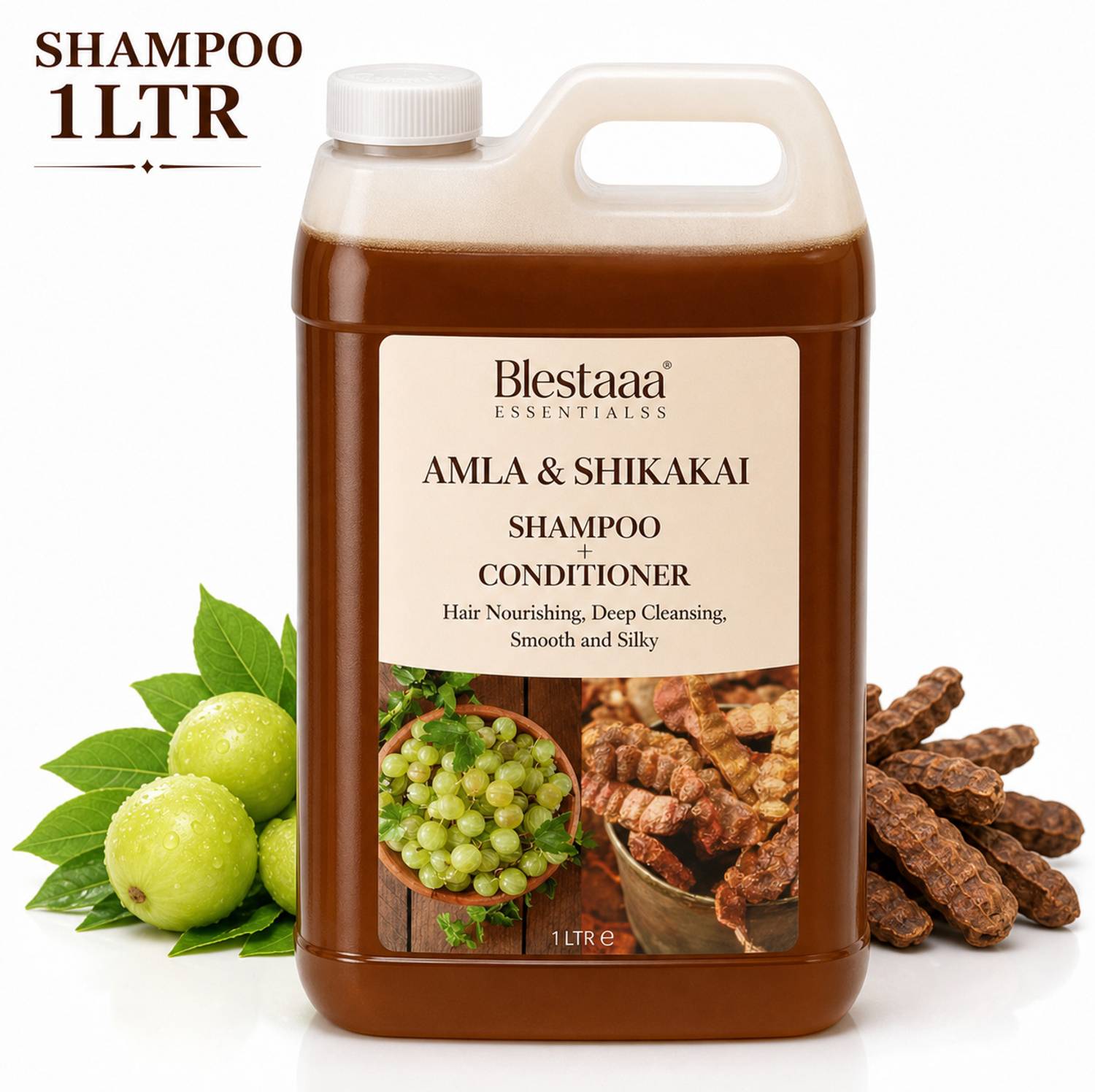 blestaaa essentialss Amla & Shikakai Shampoo - Image 1