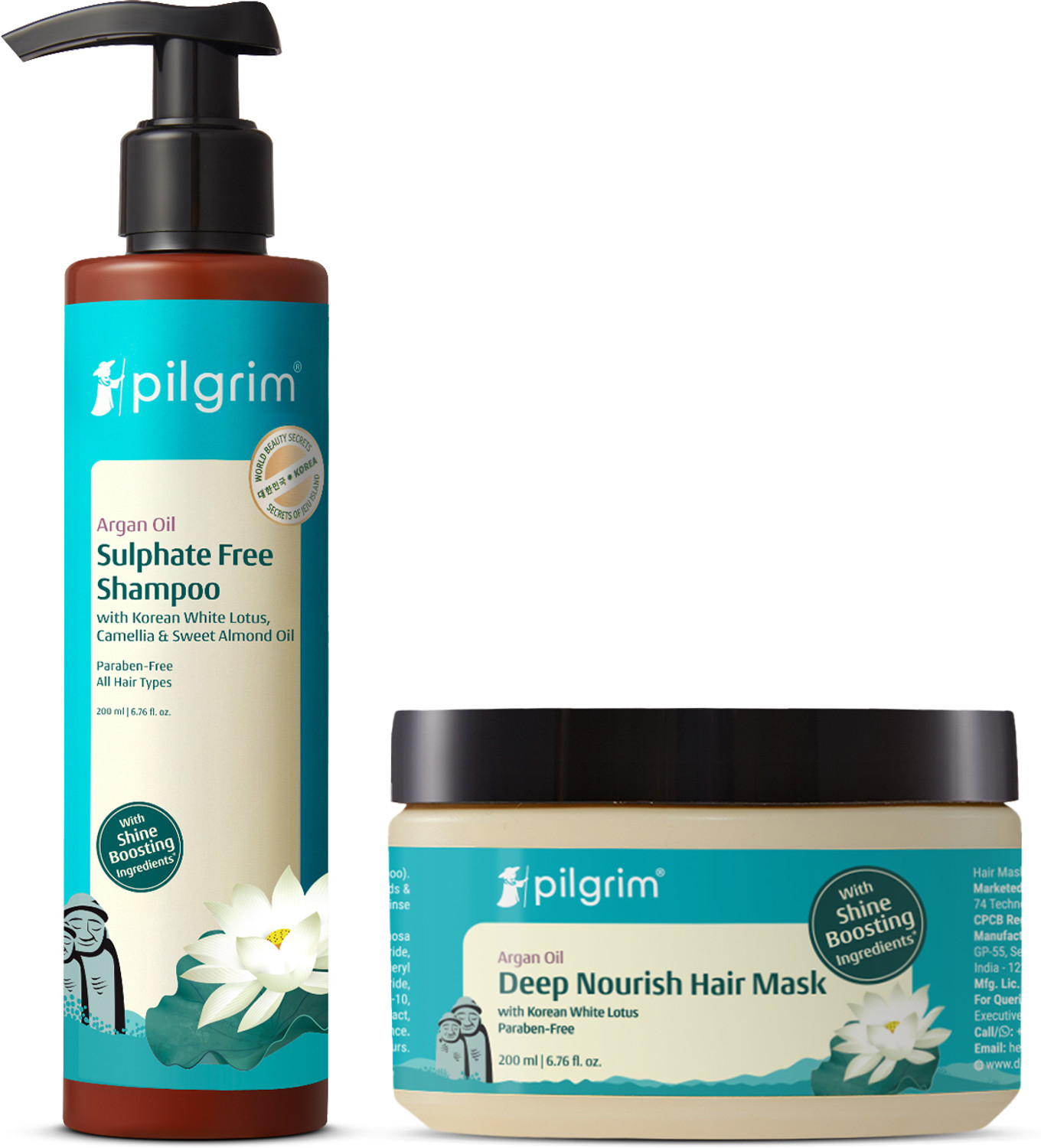 Image of Pilgrim Argan Oil Sulphate Free Shampoo & Hair Mask