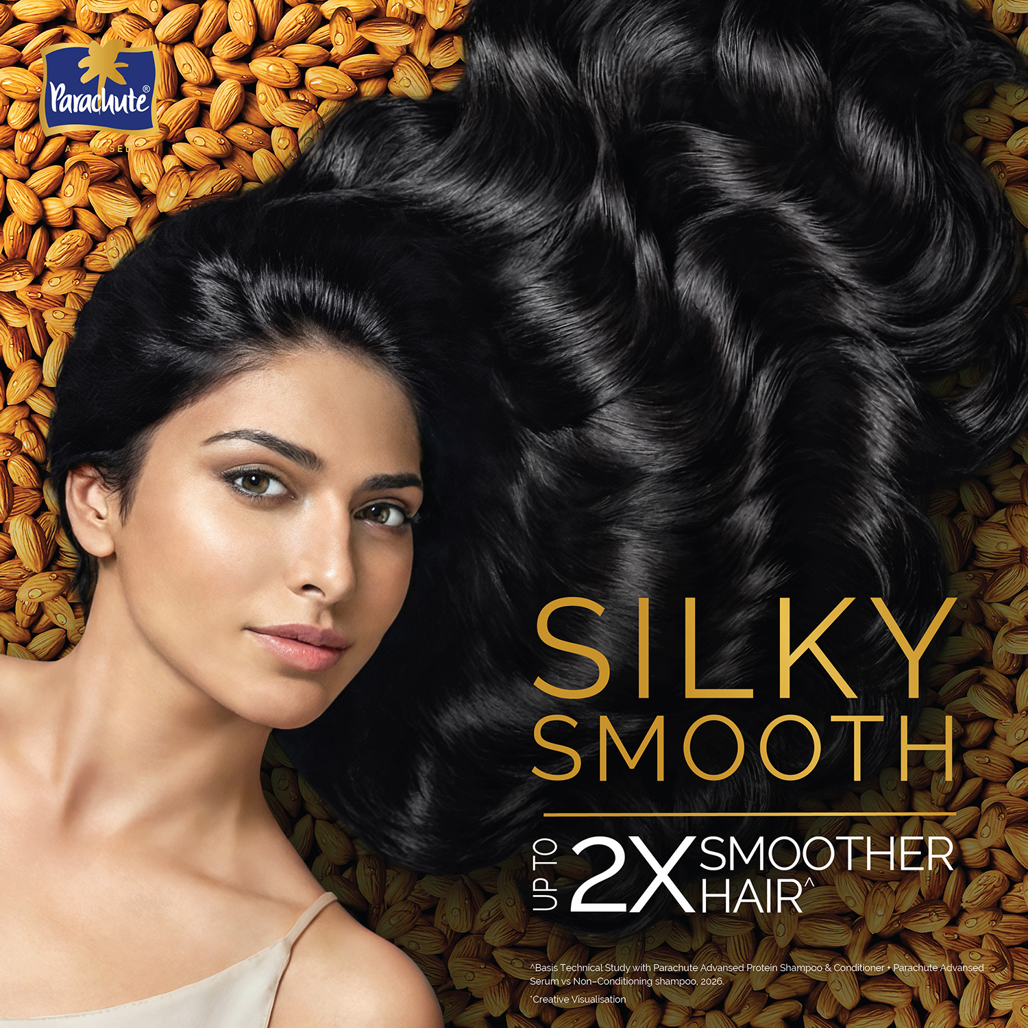 Image of Parachute Advansed Silky Smooth Protein Shampoo Up to 2X Smoother Hair Coconut Milk & Almond