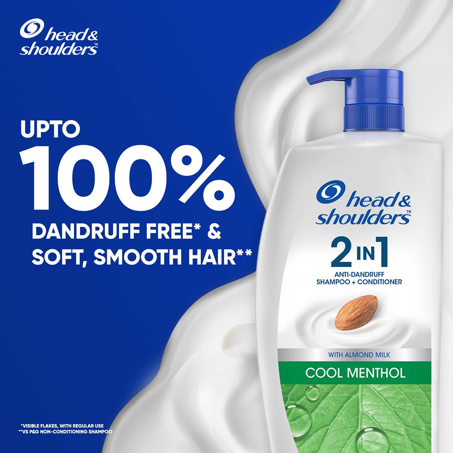 HEAD & SHOULDERS 2-in-1 Cool Menthol Anti Dandruff Shampoo + - Image 3