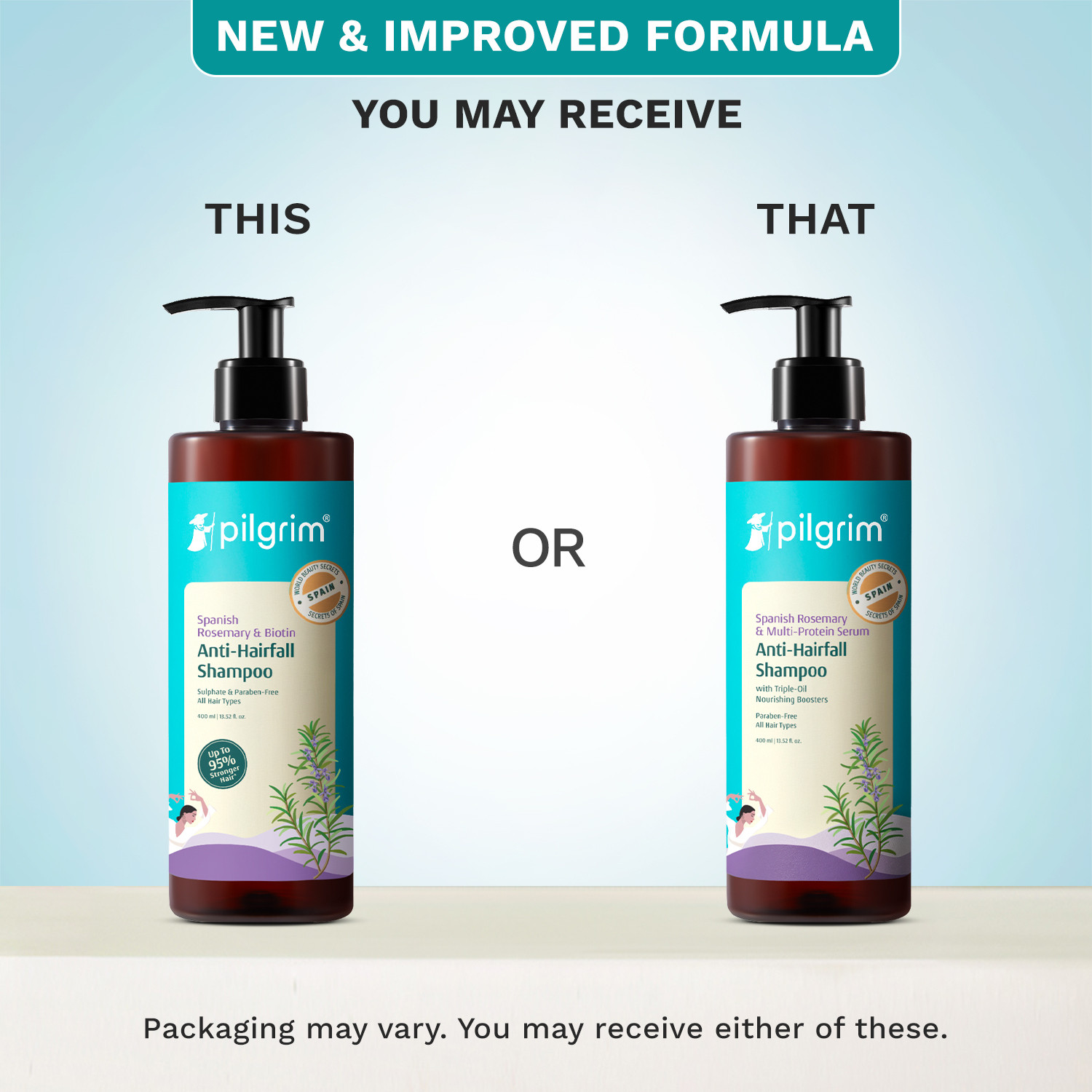 Image of Pilgrim Spanish Rosemary Anti Hairfall Shampoo for Women & Men | Promotes Hair Growth