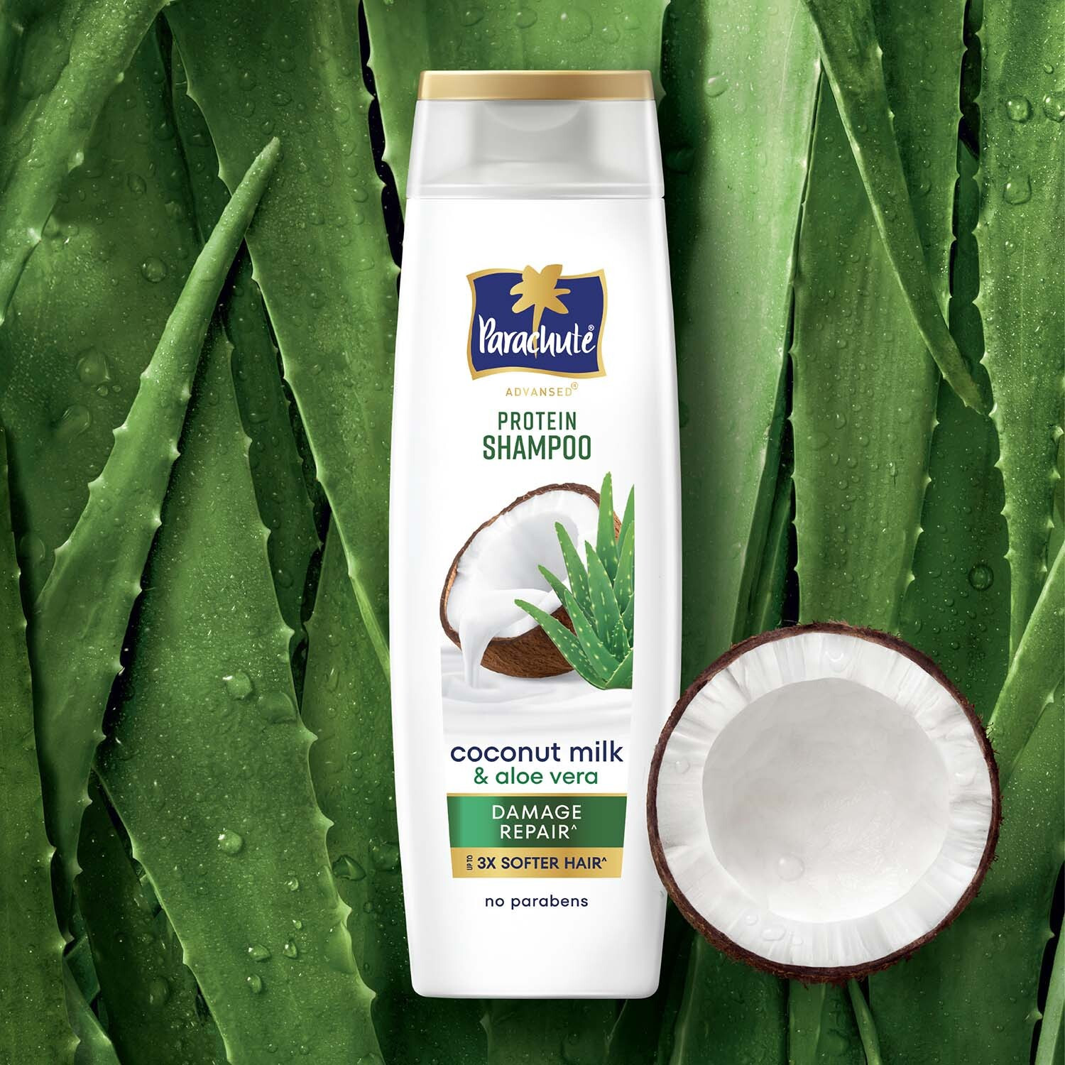 Image of Parachute Advansed Damage Repair Protein Shampoo Up To 3X Softer Hair Coconut Milk & Aloe Vera