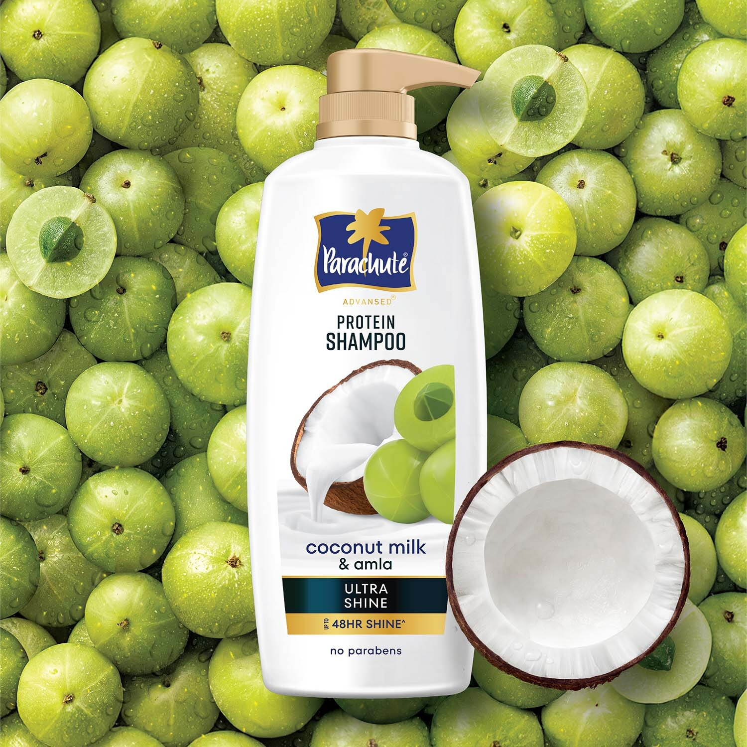 Image of Parachute Advansed Ultra Shine Protein Shampoo Up to 48hr Shine Coconut Milk & Amla