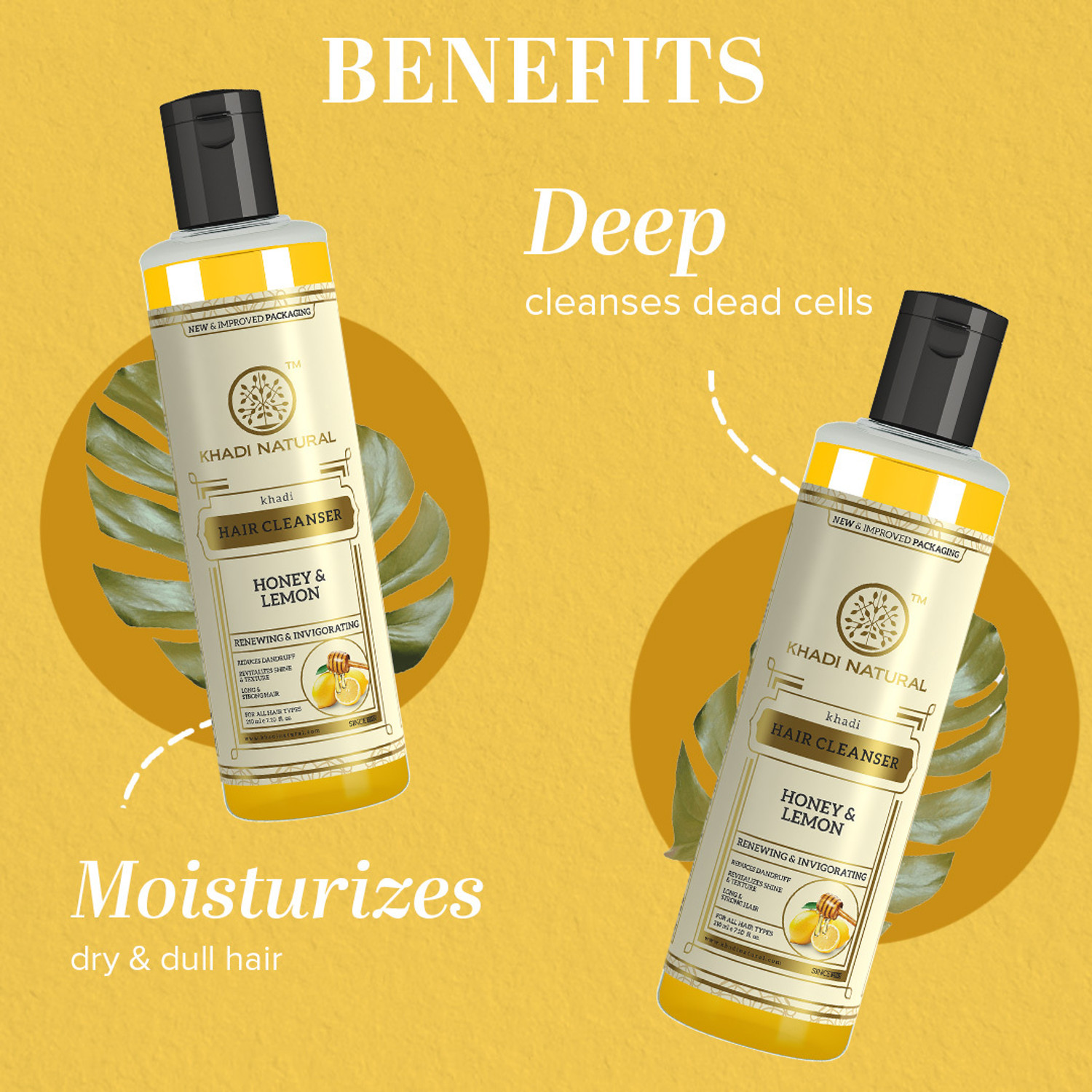 Image of KHADI NATURAL Herbal Honey & Lemon Cleanser /Shampoo (Pack of 4)