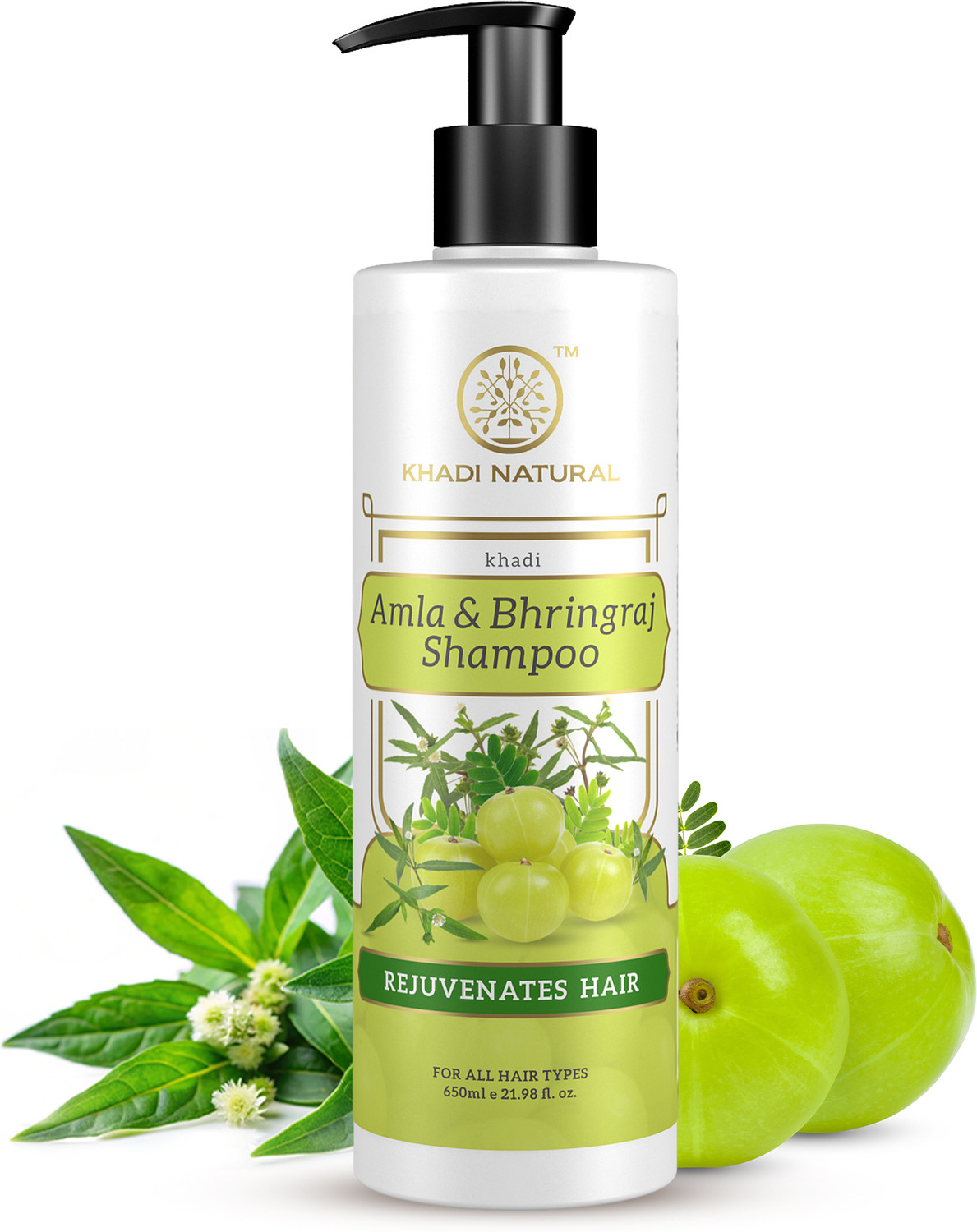 KHADI NATURAL Amla & Bhringraj Hair Cleanser Shampoo for Hair Care