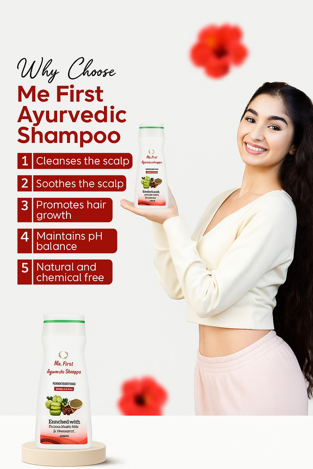 Image of ME FIRST Amla Reetha Shikakai & Aloevera Shampoo For Hair fall control and Damage Repair, Fast Hair Growth, Healthy Scalp, Removes Dandruff & Lice ( 200MLx 2 )
