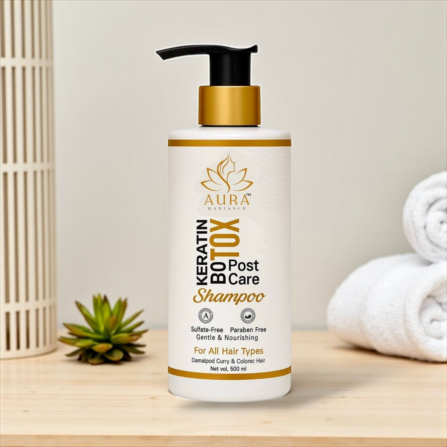 Image of Aura radiance Professional keratin botox post care hair shampoo sulphate or paraben free
