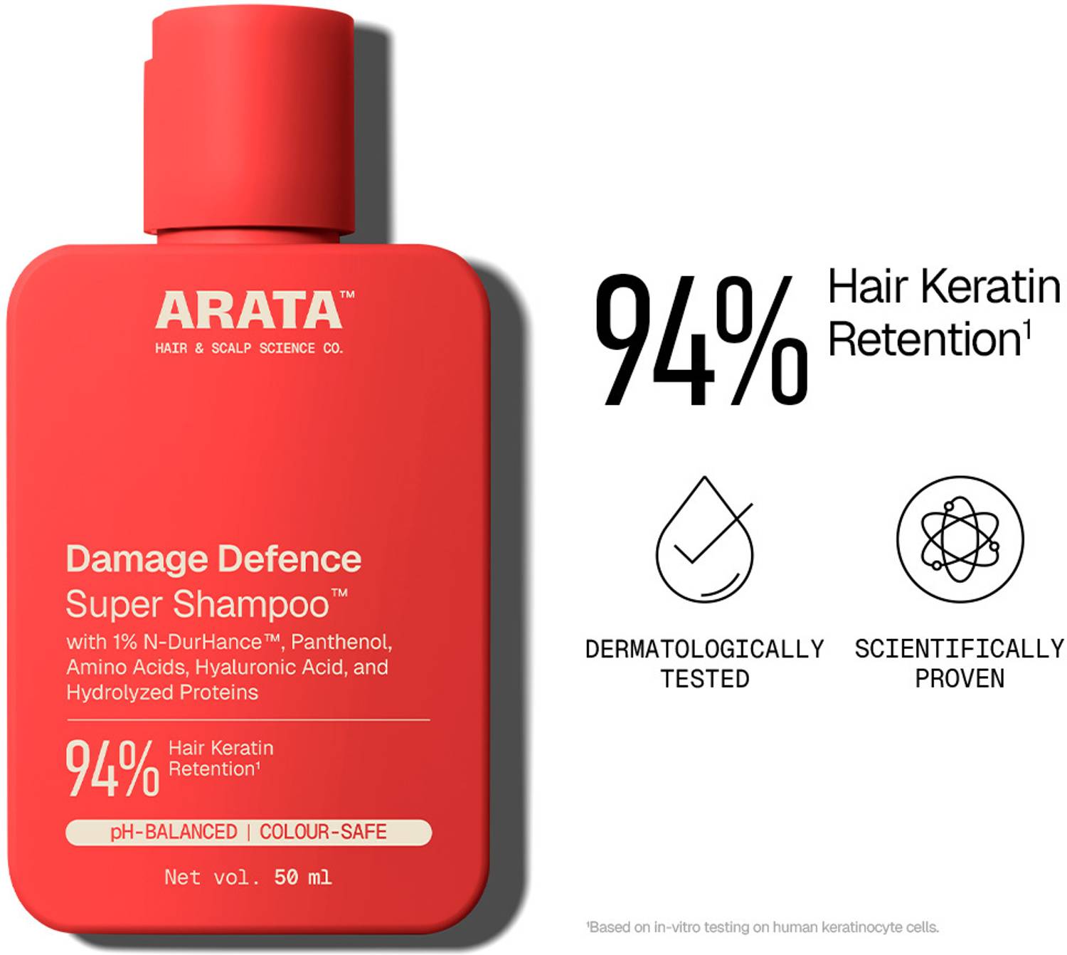 ARATA Super Shampoo for Hair Damage Repair With Proteins | No Sulphate | Derma Tested