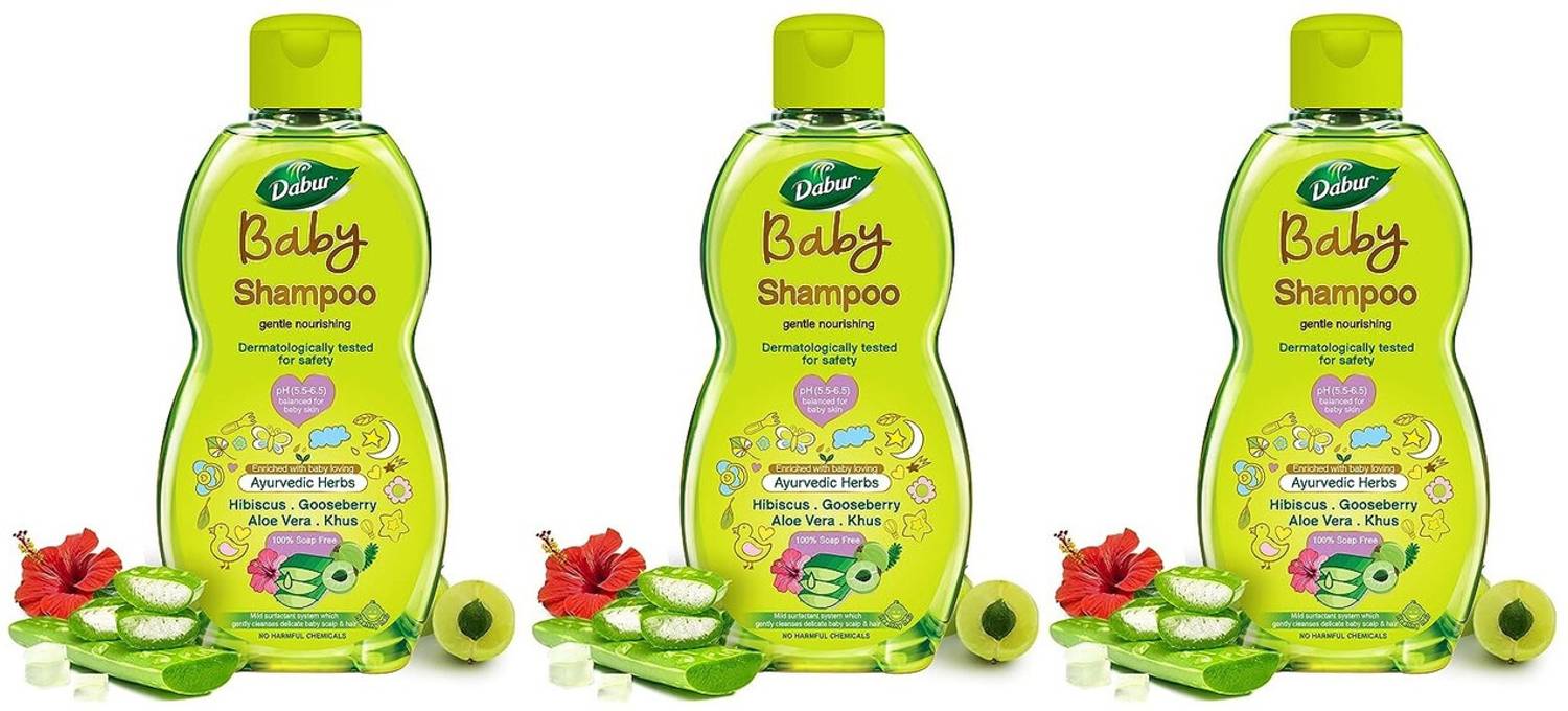Dabur Baby Gentle Nourishing 200mlx3 Shampoo Ayurvedic herbs, 100...mo