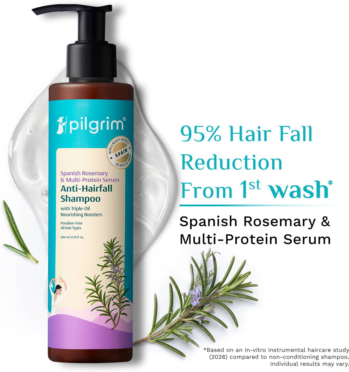 Pilgrim Spanish Rosemary Anti Hairfall Shampoo 200 ml