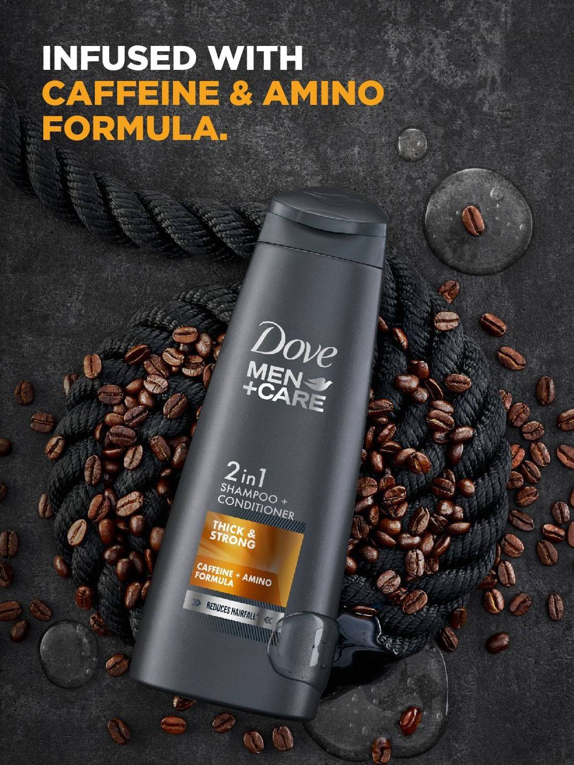 DOVE Men+Care Thick & Strong 2in1 Shampoo+Conditioner 180 ml - Image 2