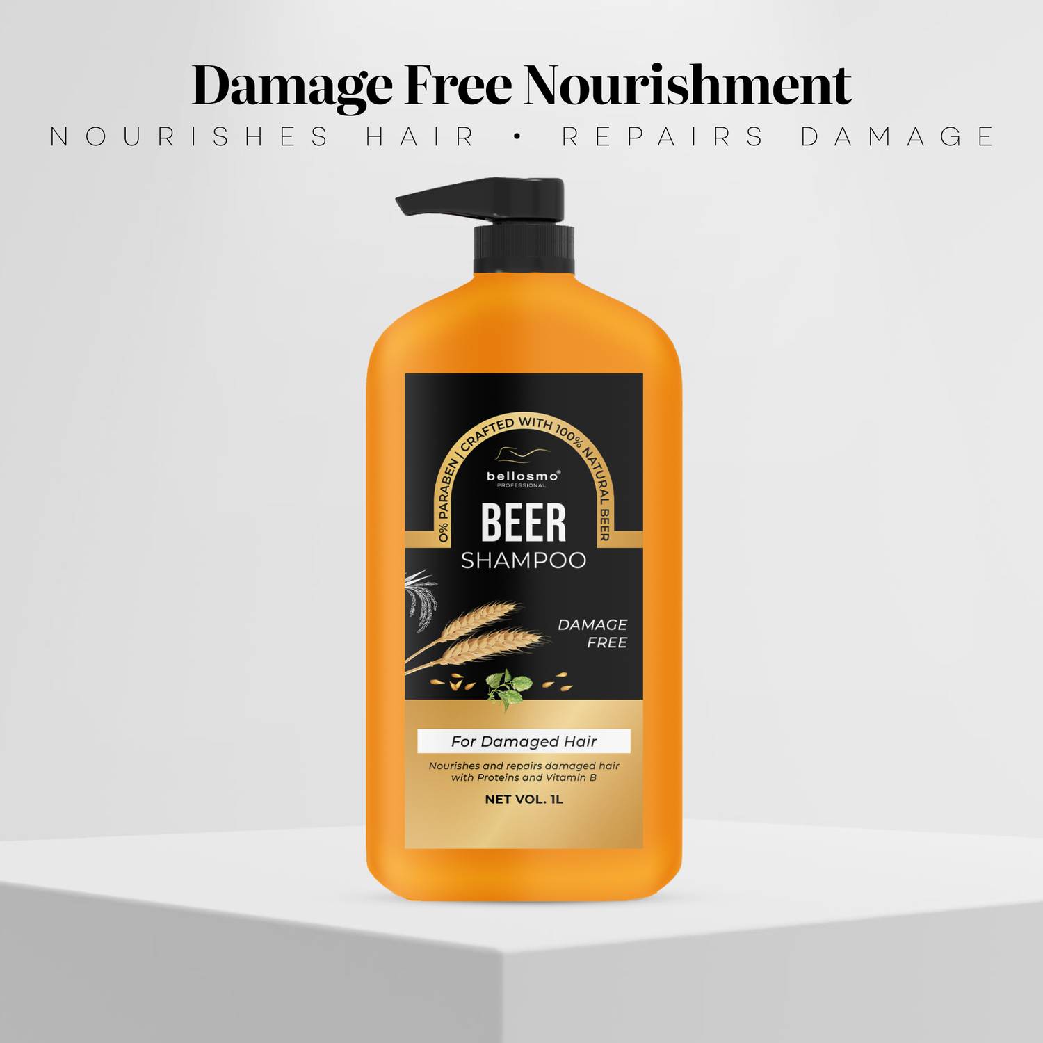 bellosmo PROFESSIONAL BEER DAMAGE FREE SHAMPOO (ANTI-HAIR FALL)