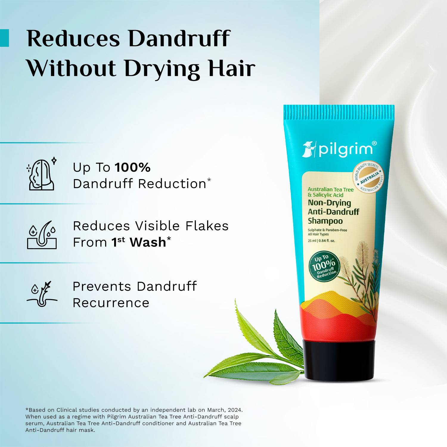 Pilgrim Australian Tea Tree Hair Shampoo for Dandruff - Image 2