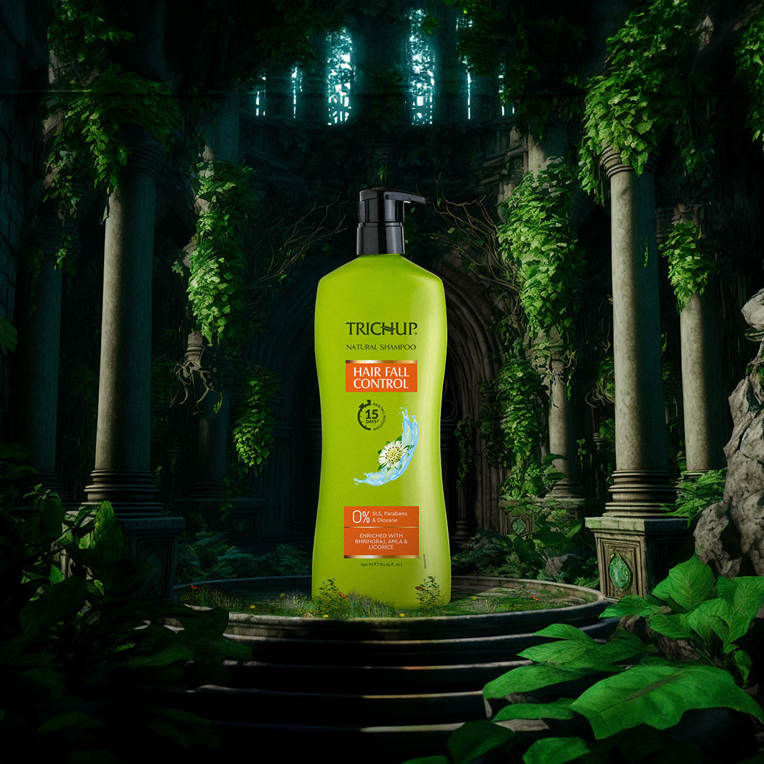 Image of TRICHUP Hair Fall Control Shampoo | Enriched with Bhringraj | Get Healthy & Shiny Hair
