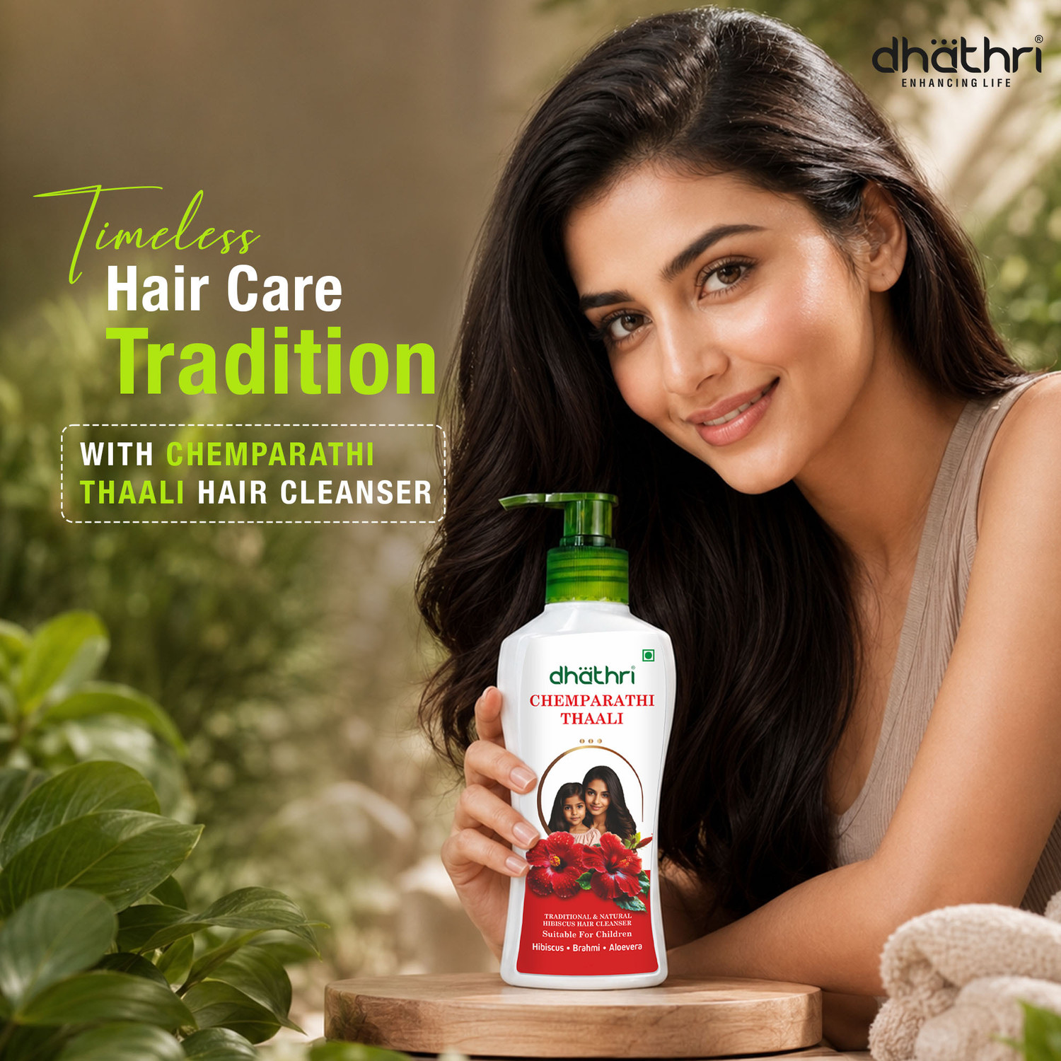 Image of Dhathri Chemparathi Thaali | Hibiscus Shampoo for Deep Conditioning