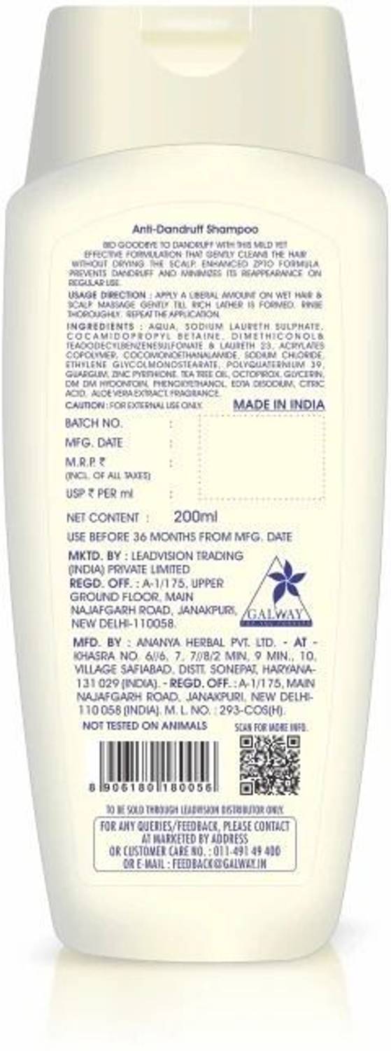 Rupabham Anti Dandruff Shampoo 200ml - Image 2