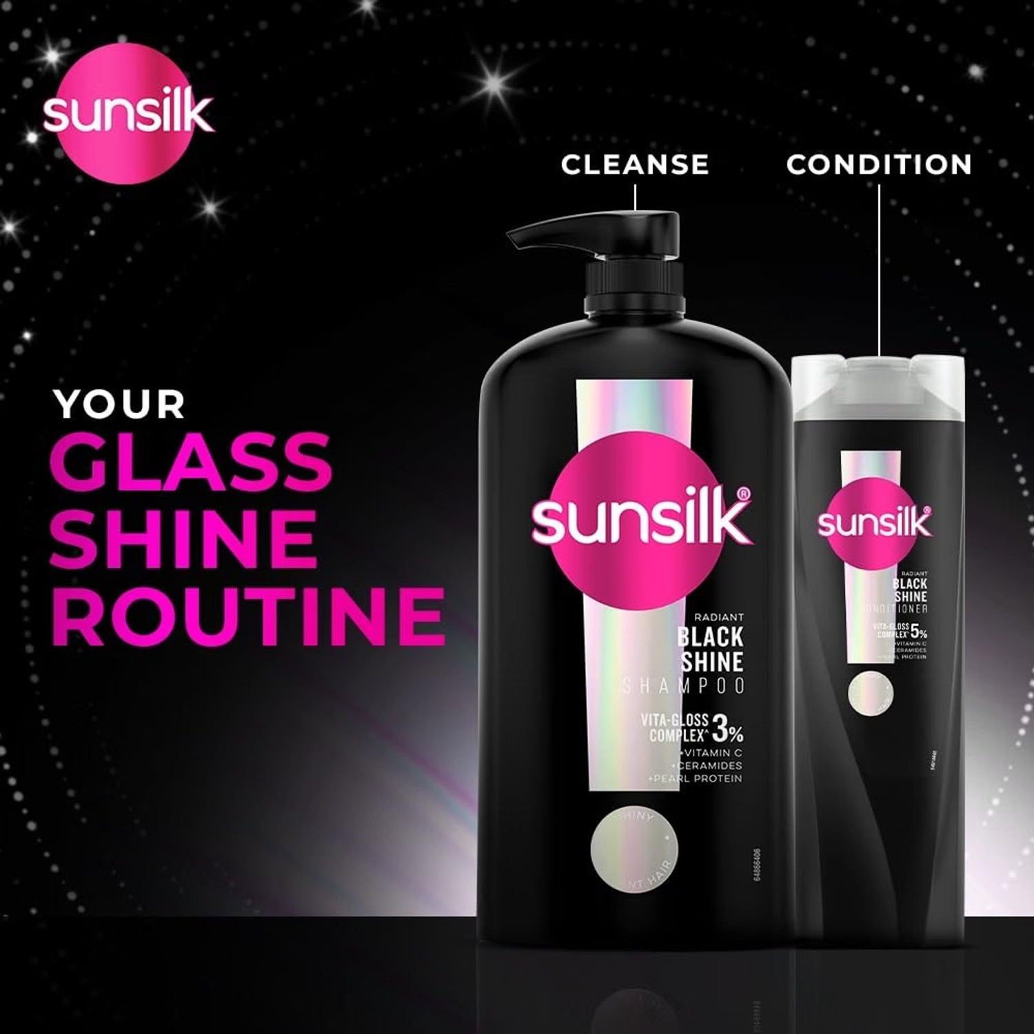Image of SUNSILK Radiant Glass Shine With Black Shine